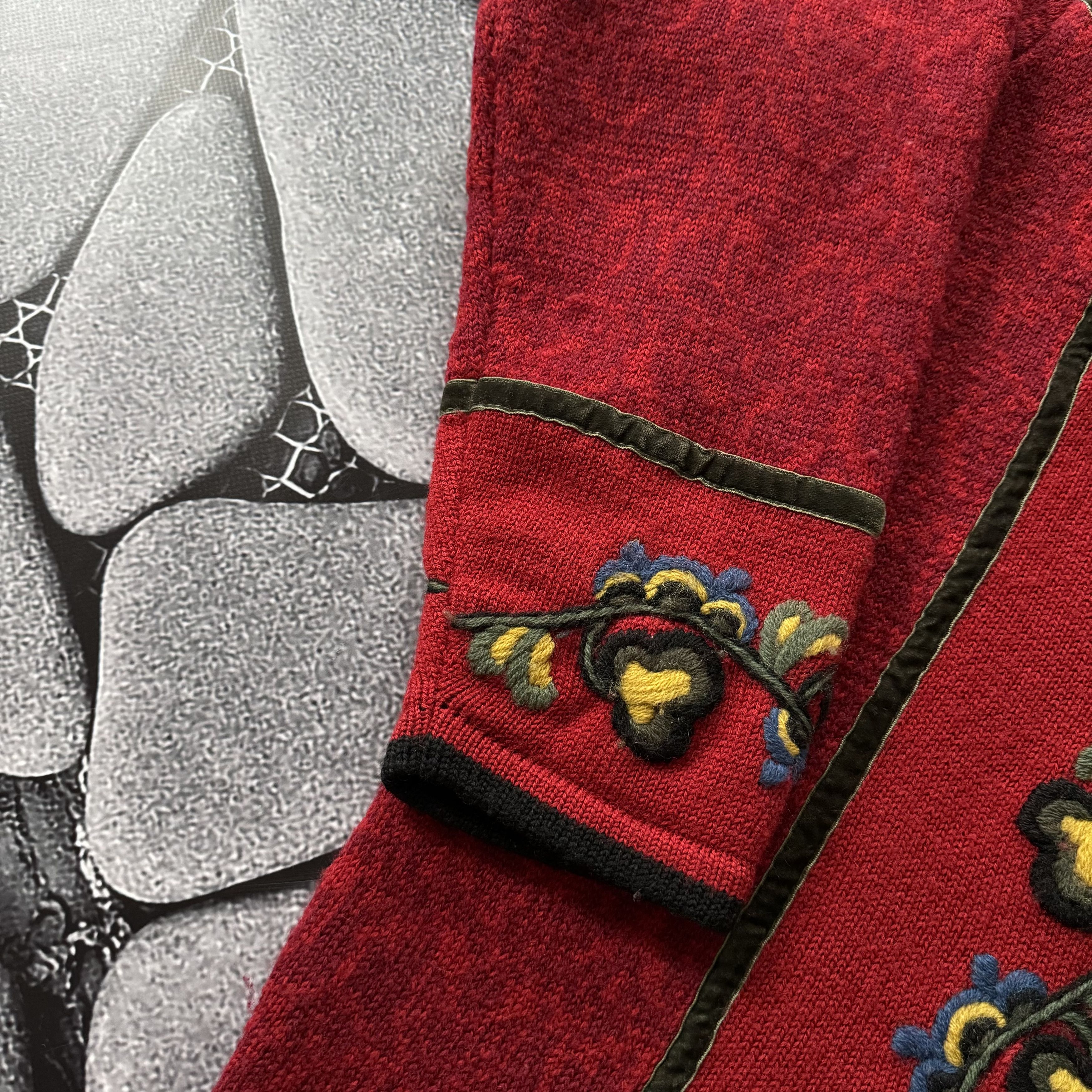 Handmade × Vintage VRIKKE VINTAGE 90S KNITTED NORWAY STYLE WOOL SWEATER Size US M / EU 48-50 / 2 - 8 Thumbnail