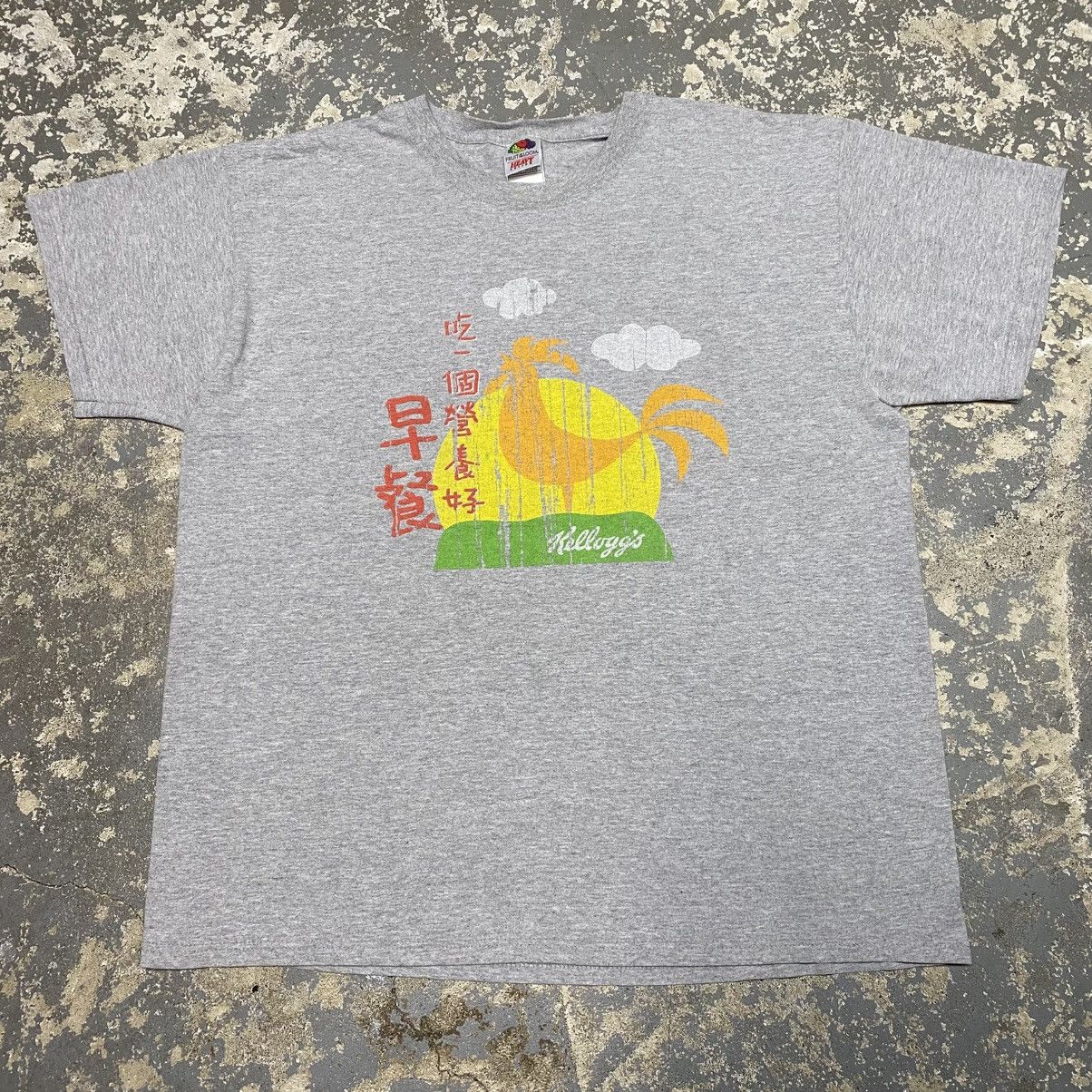 Other Vintage Kelloggs Chicken Funny Grey Graphic Tshirt Size US XL / EU 56 / 4 - 1 Thumbnail