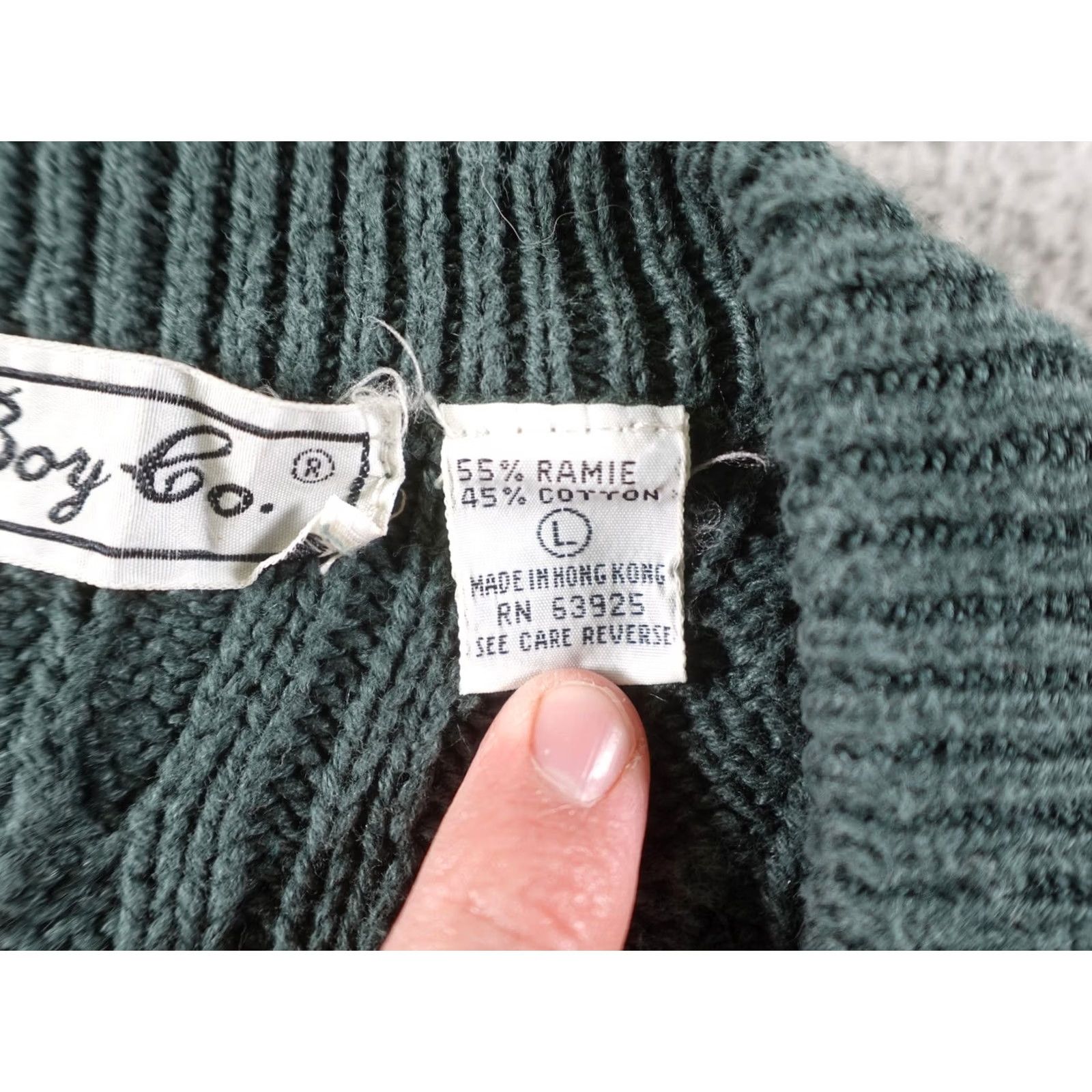 Bugle Boy VINTAGE Bugle Boy Sweater Mens L Green Cable-Knit Preppy Size US L / EU 52-54 / 3 - 7 Thumbnail