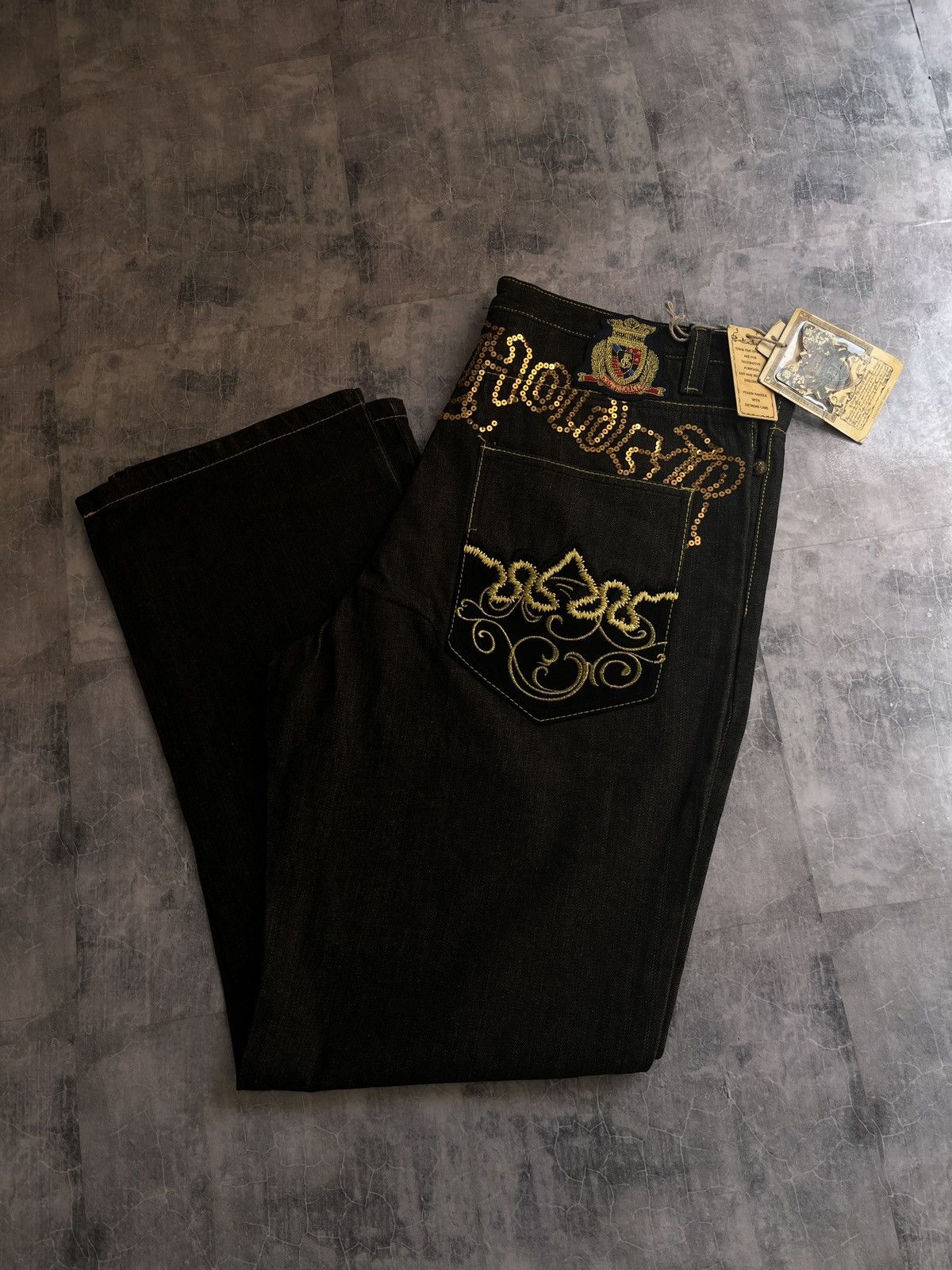 Vintage Crown Holder denim jeans Size US 38 / EU 54 - 11 Thumbnail