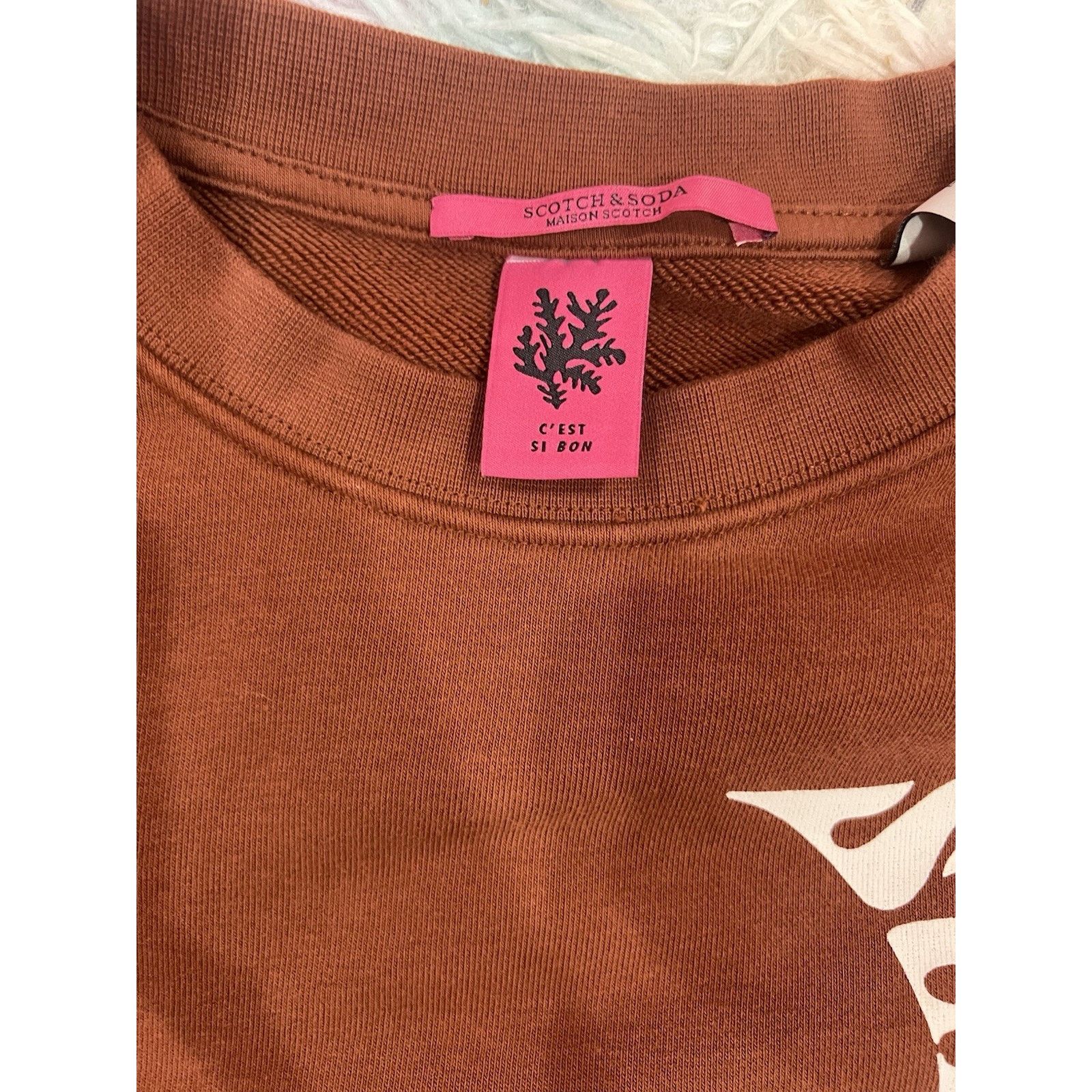 Scotch & Soda Scotch And Soda Brown Y2K Pullover XS Top A001227 Size XS / US 0-2 / IT 36-38 - 4 Thumbnail