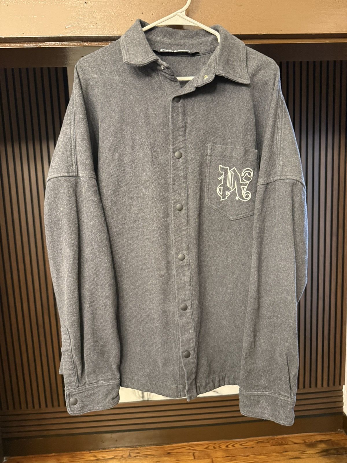 Palm Angels Palm Angels Monogram Cotton Gray Jacket Size Large 52 EU Size US L / EU 52-54 / 3 - 1 Thumbnail