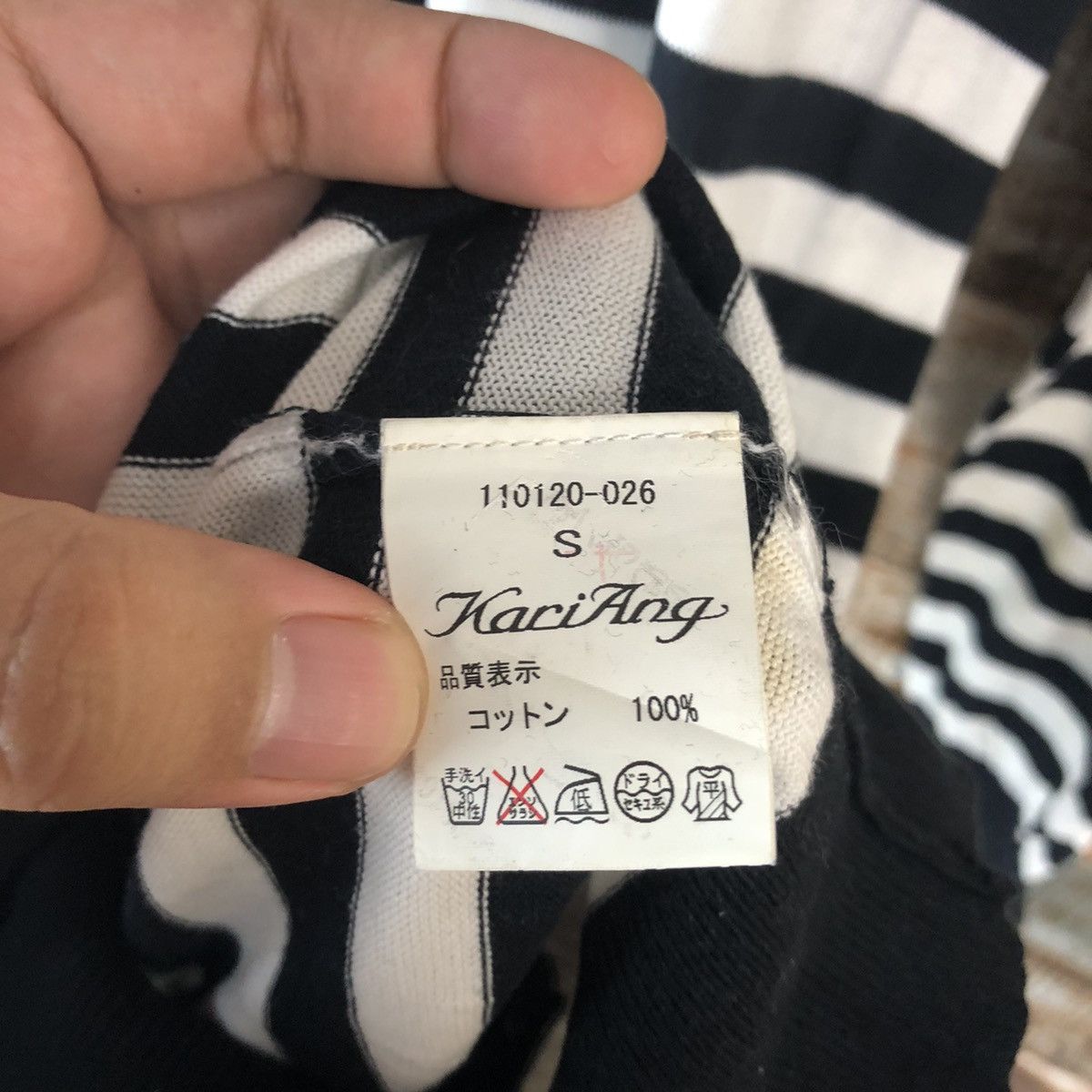 Homespun Knitwear DL Kari Ang Stripe White Black Cardigan Knitwear #C732 Size S / US 4 / IT 40 - 11 Thumbnail