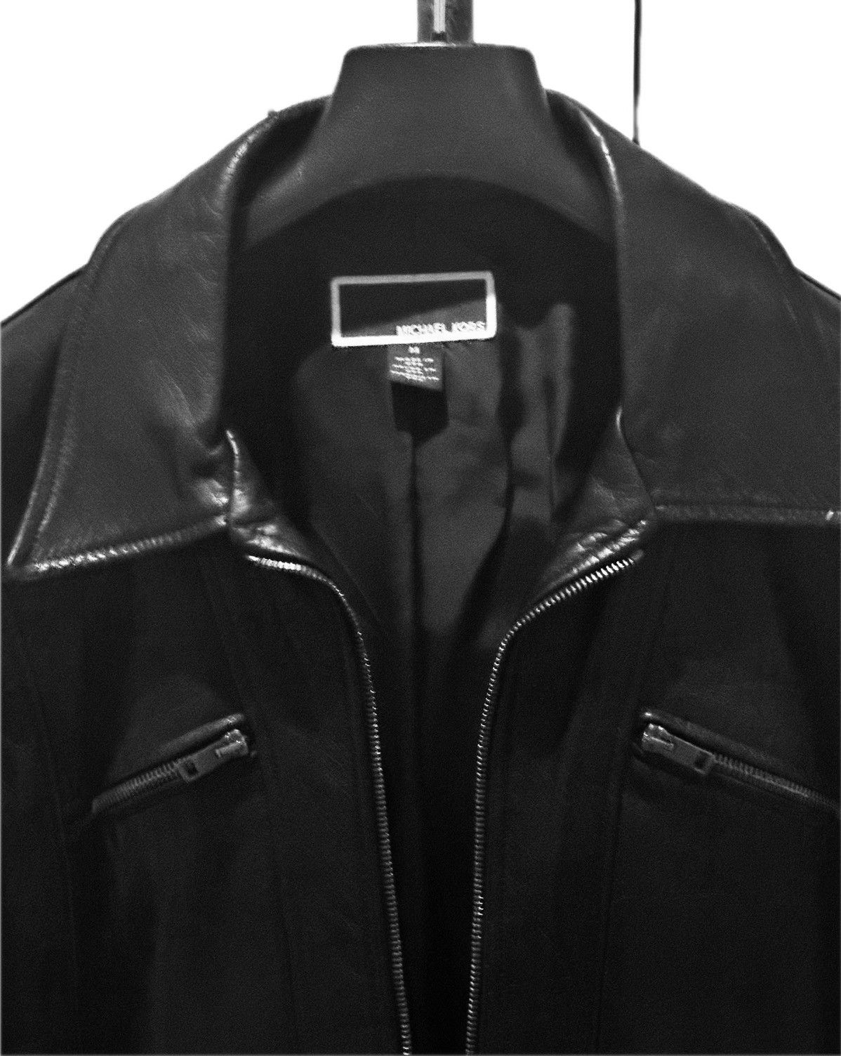 Michael Kors MICHAEL KORS MEN’S BLACK LEATHER MC JACKET - SIZE M Size US M / EU 48-50 / 2 - 3 Thumbnail