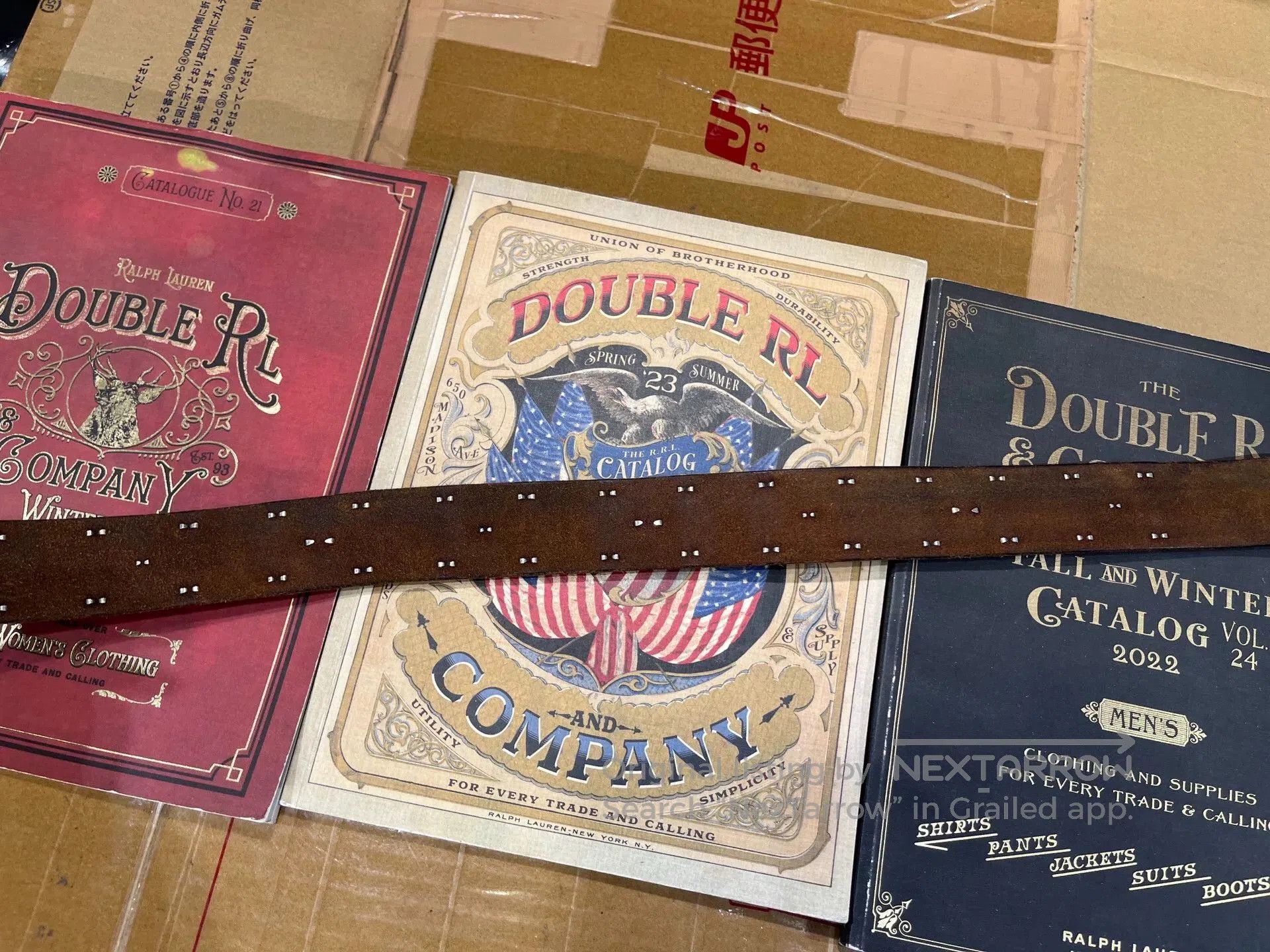 RRL Ralph Lauren rrl leather studded belt by ralph lauren. Size ONE SIZE - 9 Thumbnail
