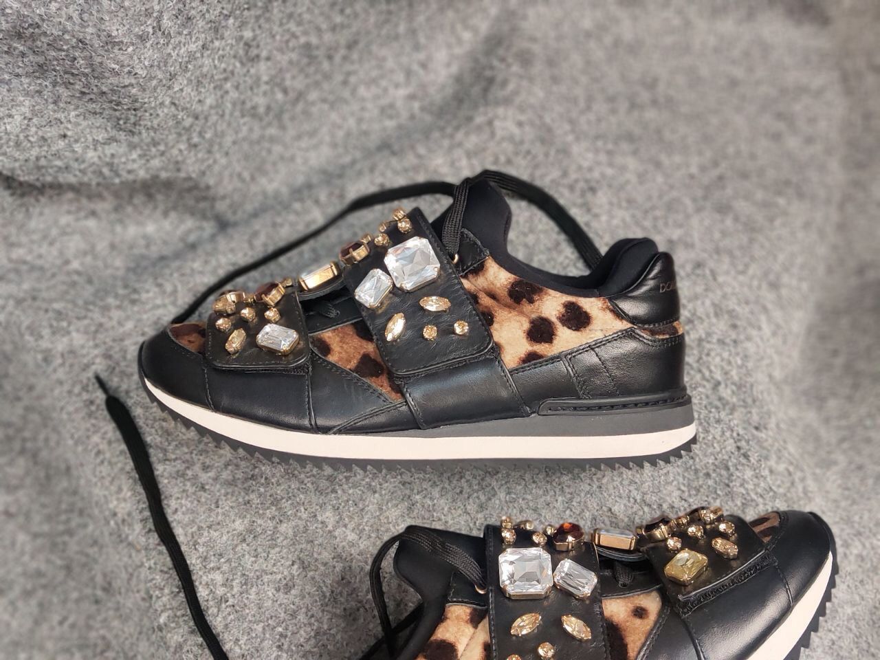 Dolce & Gabbana Dolce & Gabbana Leopard pattern stones velutto Sneakers Size US 9.5 / IT 39.5 - 11 Thumbnail