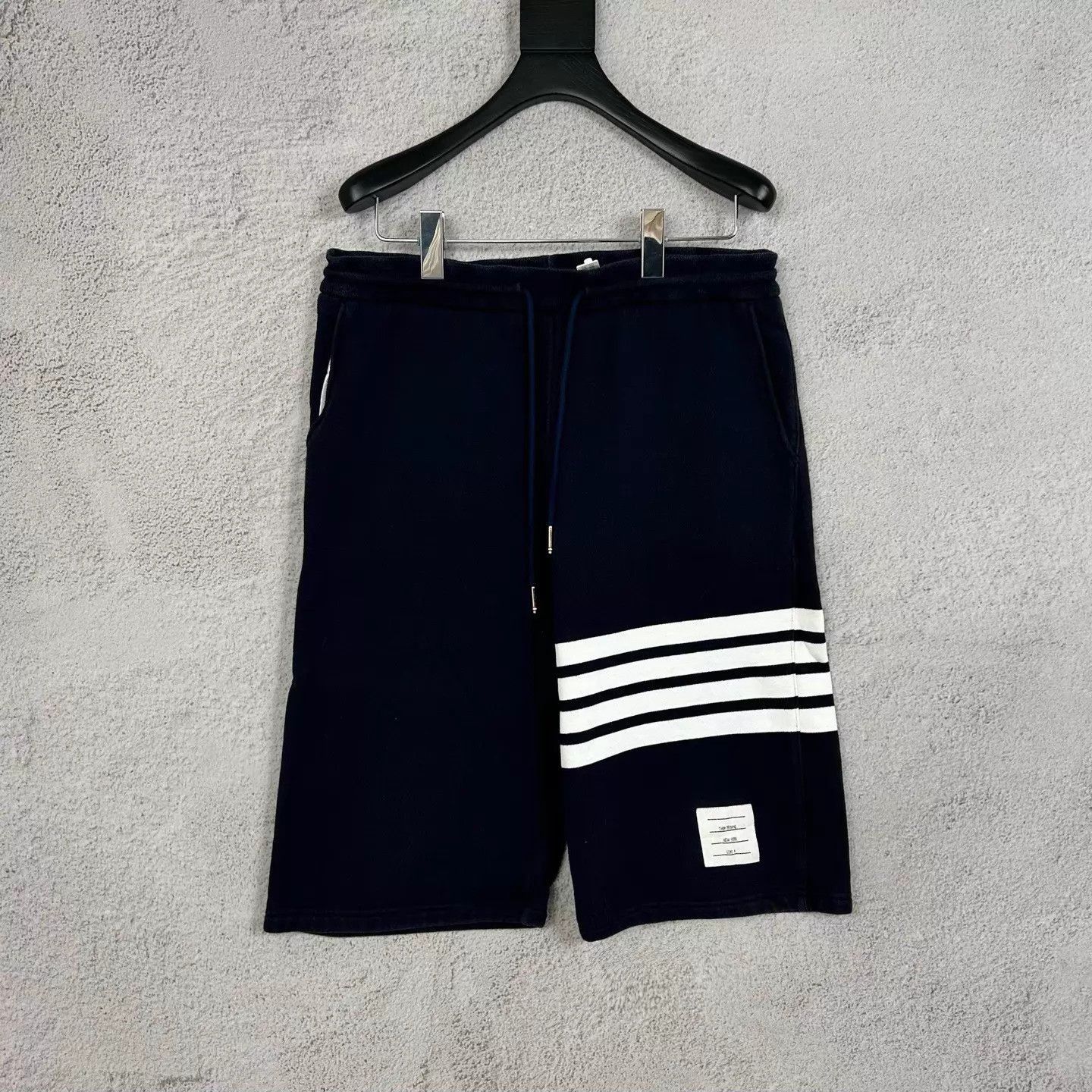 Thom Browne Blue Casual Shorts with White Stripes Size US 36 / EU 52 - 1 Thumbnail