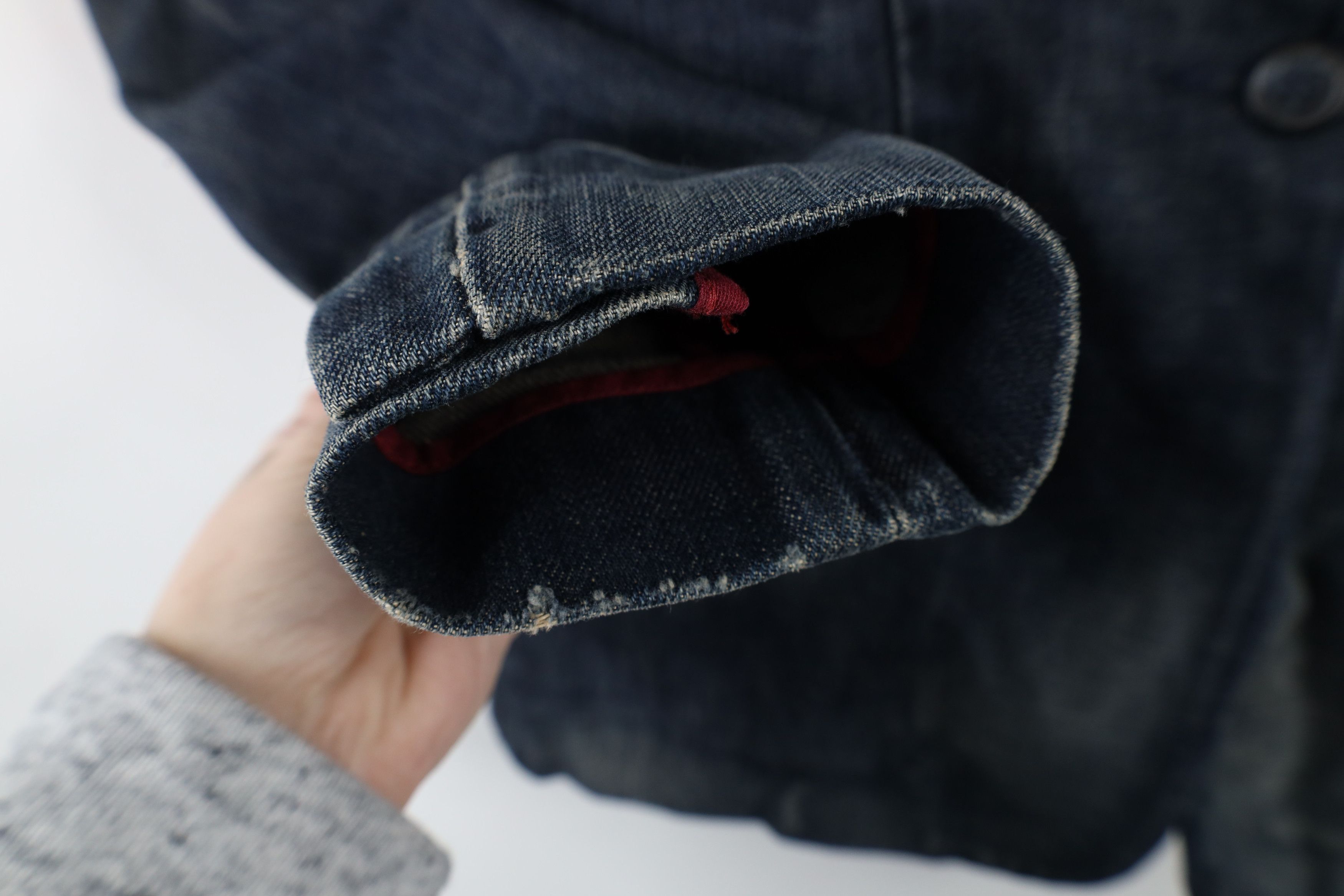 Vintage Notify NFY Distressed Denim Jean Blazer Jacket Raw Denim Size XS / US 0-2 / IT 36-38 - 4 Thumbnail