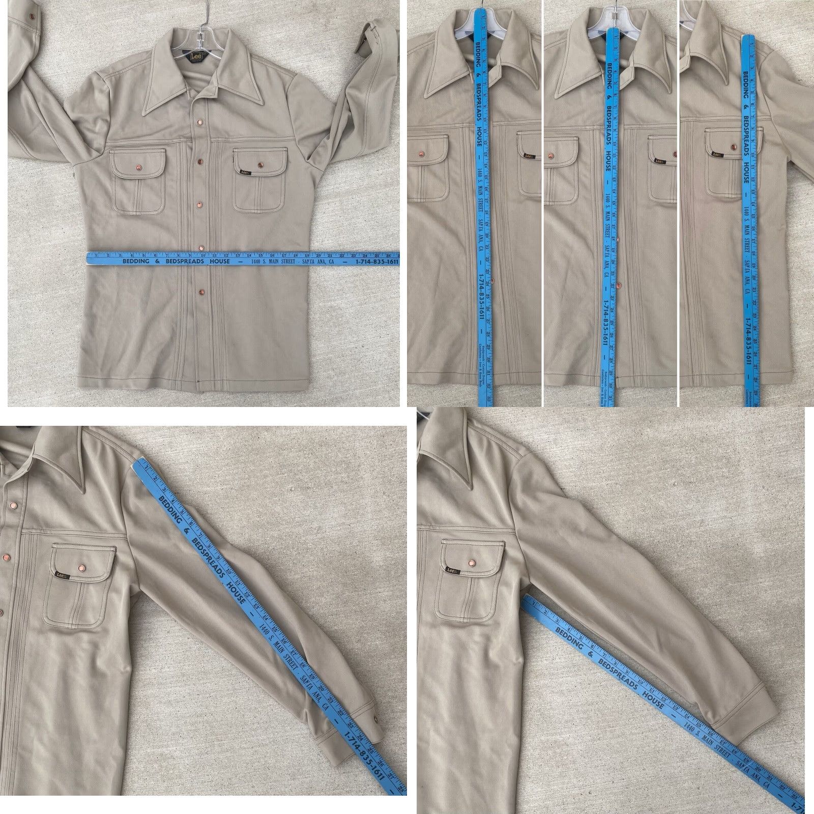 Lee Vintage Lee Western Shirt Jacket Chore Blazer Size L Beige Regular Mens Pocketed Collared Lightweight Snap Closure WWII? Size US L / EU 52-54 / 3 - 11 Thumbnail