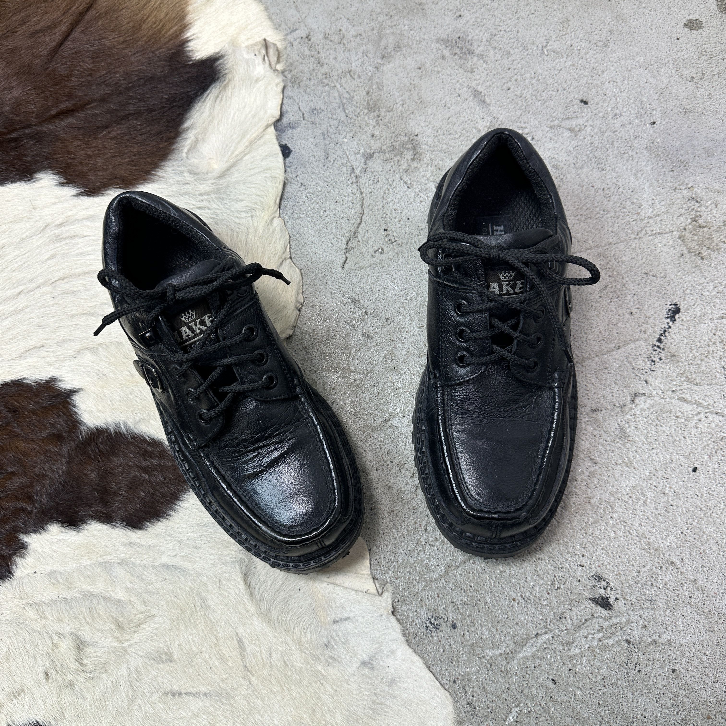 Vintage Vintage Avant Garde Leather Biker Derby Boots Y2K Size US 10 / EU 43 - 5 Thumbnail