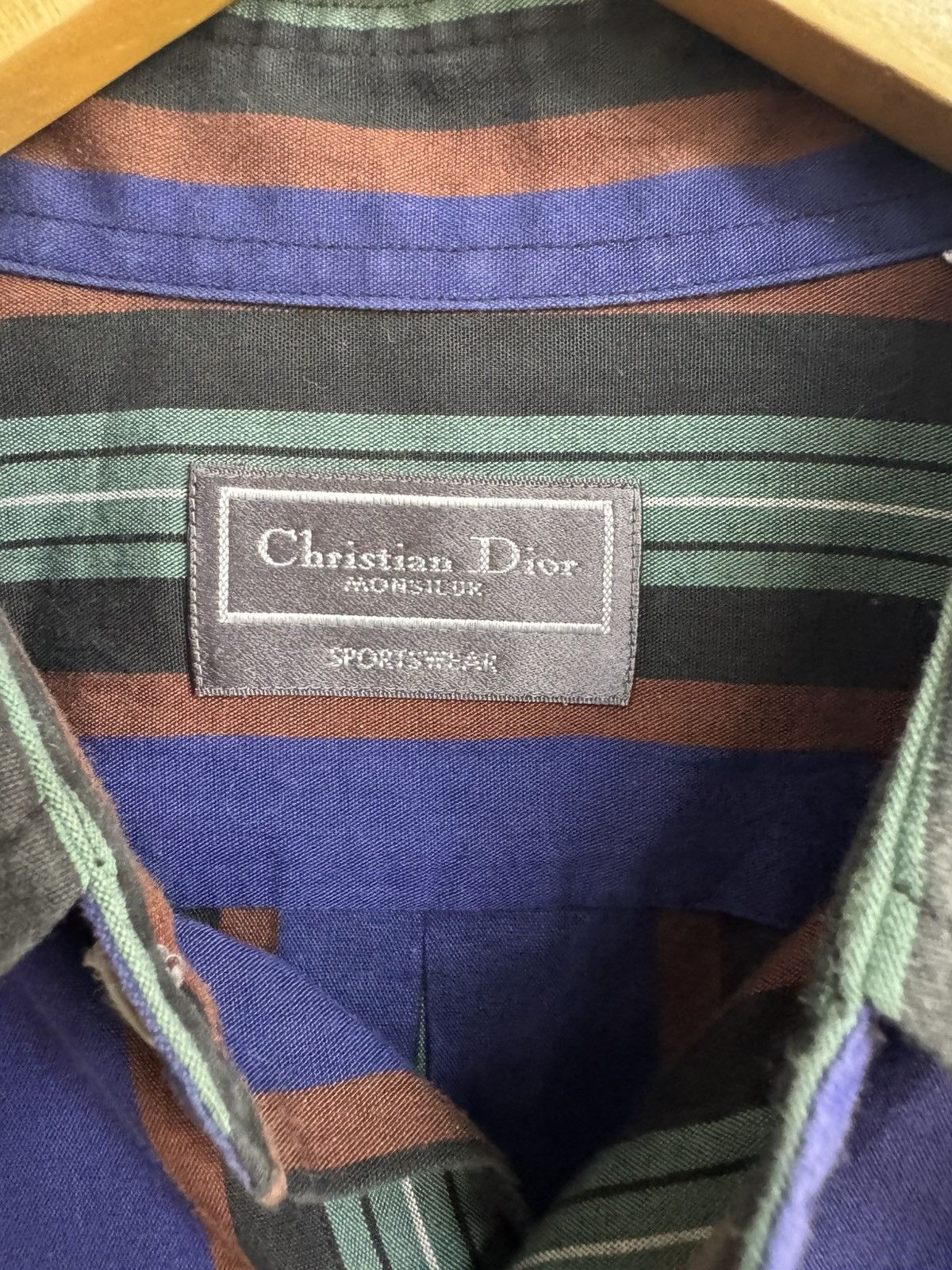 Christian Dior Monsieur VINTAGE CHRISTIAN DIOR MONSIEUR STRIPED POCKET SHIRT Size US M / EU 48-50 / 2 - 6 Thumbnail