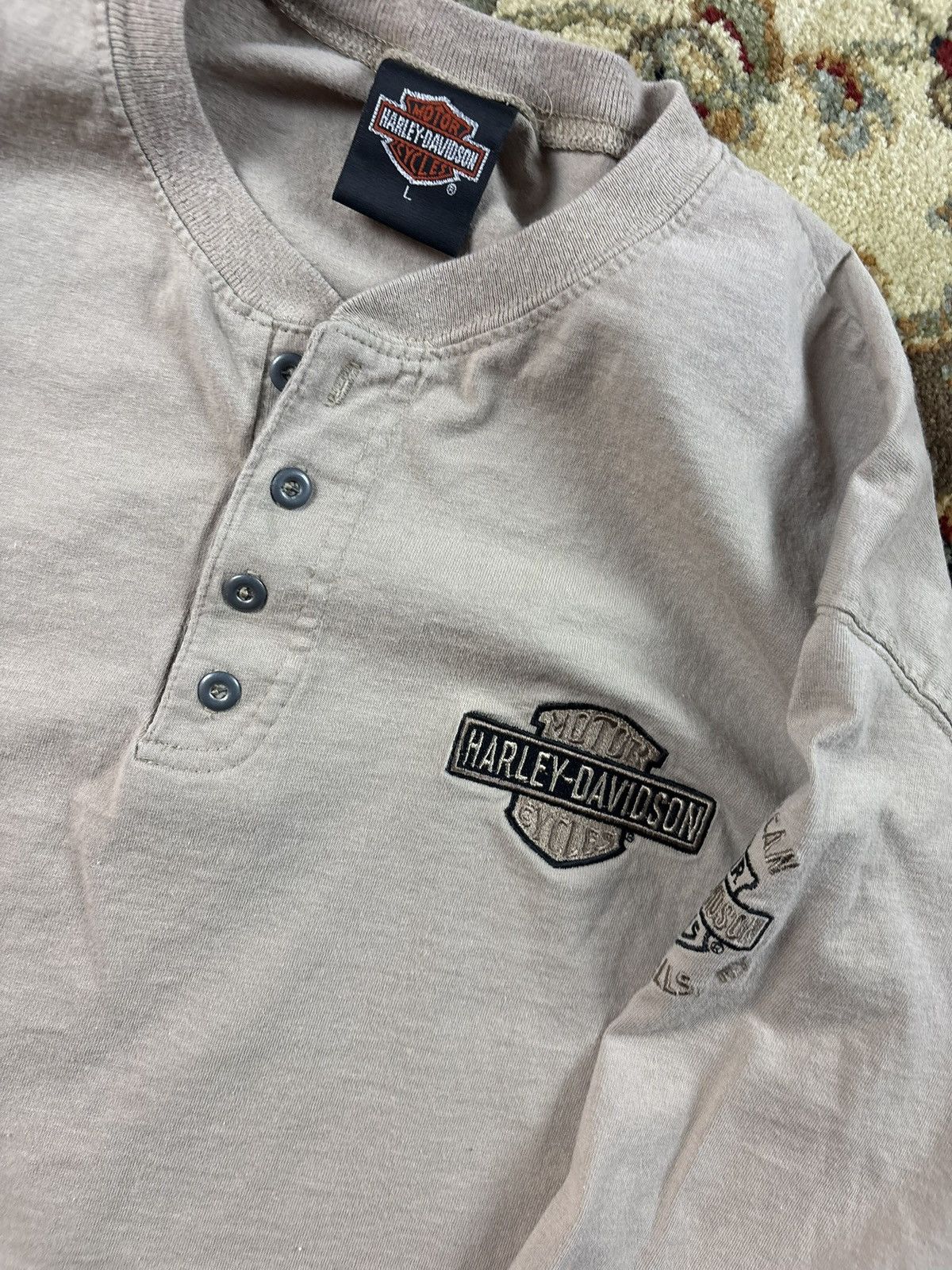 Harley Davidson Vintage 1990’s Harley Davidson long sleeve shirt Size US L / EU 52-54 / 3 - 3 Thumbnail