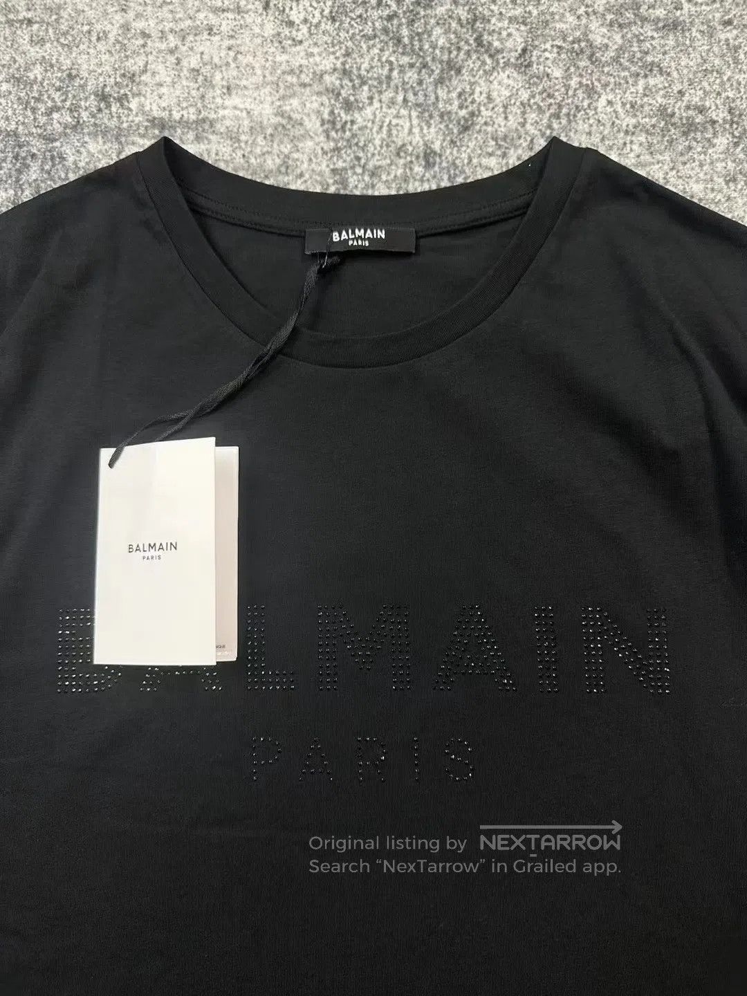Balmain BALMAIN Rhinestone logo short-sleeve T-shirt| Size S / US 4 / IT 40 - 3 Thumbnail