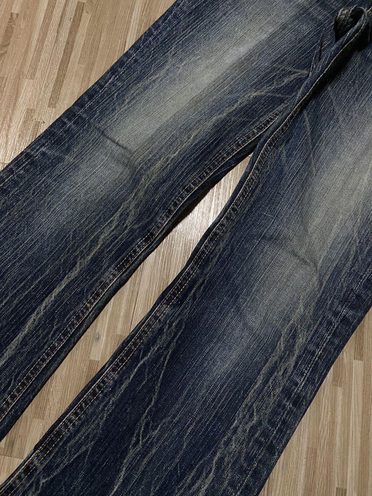 Edwin × Japanese Brand 💥INSANE 90s EDWIN RUSTY MUDWASH💥BOOTCUT RARE Size US 28 / EU 44 - 5 Thumbnail