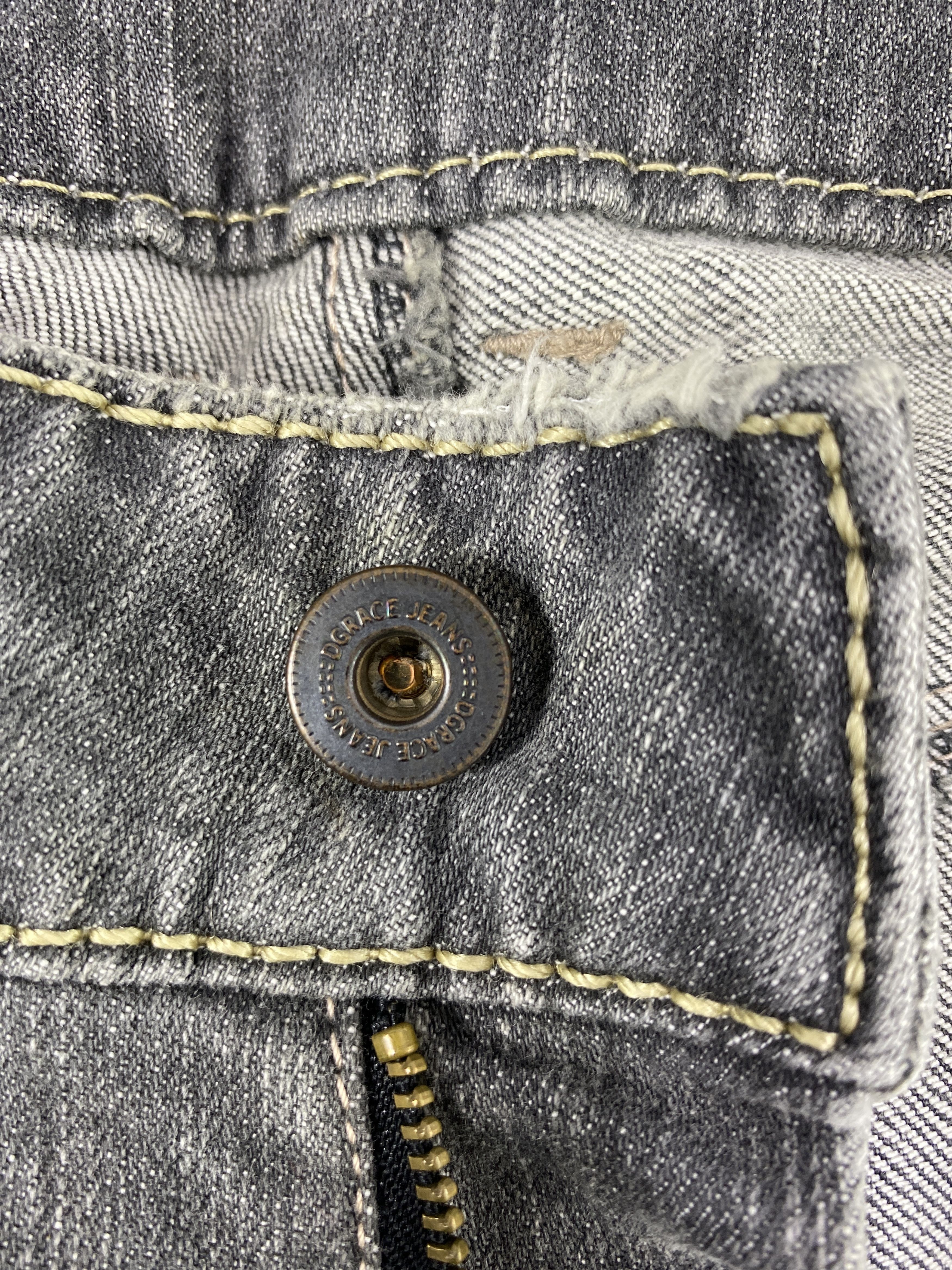 Japanese Brand D Grace Grey Wash Jeans - J1092 Size 28" / US 6 / IT 42 - 8 Thumbnail