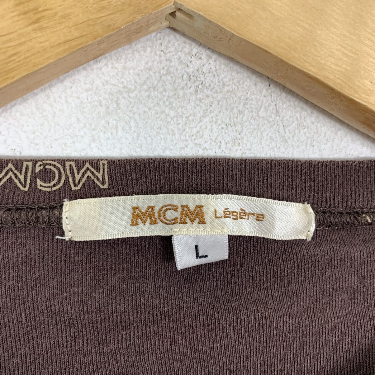 MCM Vintage 90s MCM LEGERE Monogram Overprint Long Sleeve Tshirt Size L / US 10 / IT 46 - 4 Thumbnail