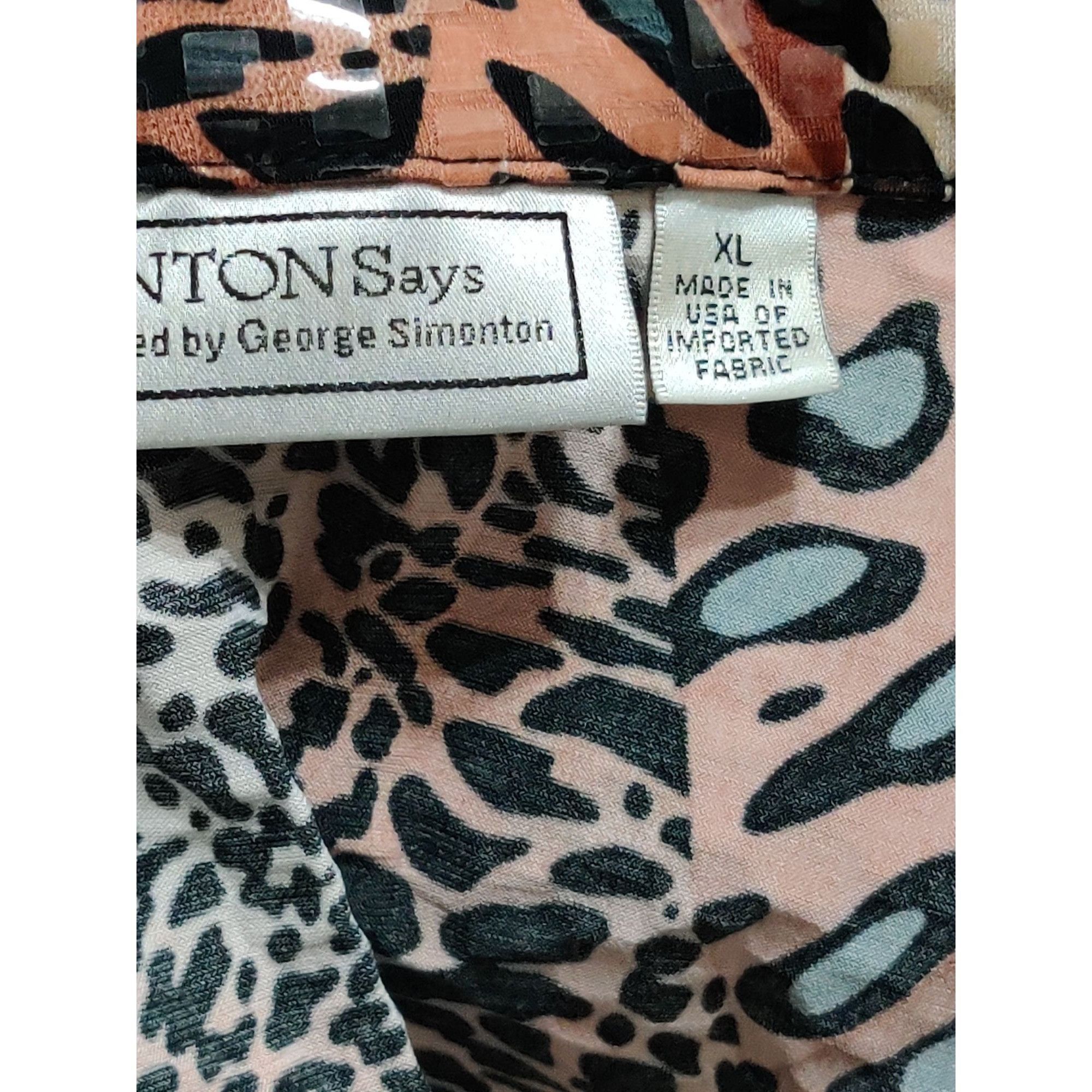 Vintage Vintage Simonton Says XL Y2K Glossy Textured Animal Print St Size XL / US 12-14 / IT 48-50 - 8 Thumbnail