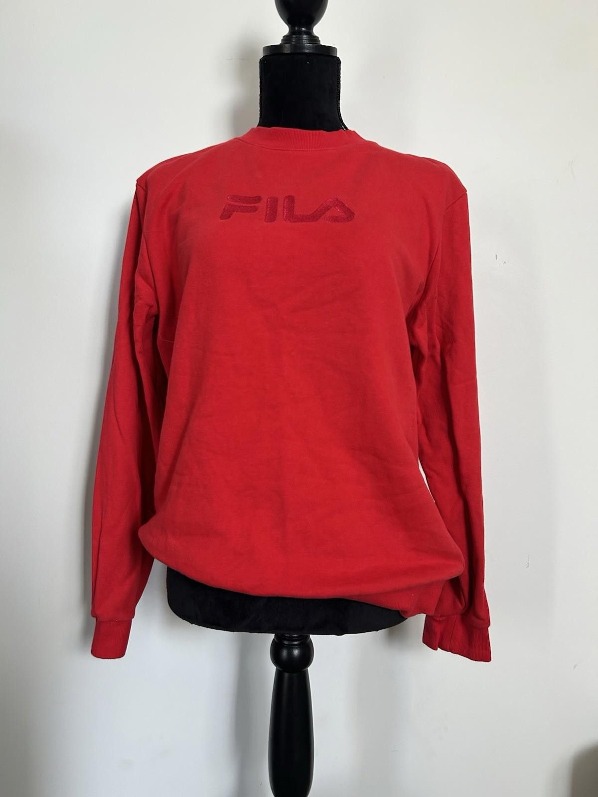 Fila Fila Crewneck Jumper Sweater Red Cotton - Size 12 (008) Size US M / EU 48-50 / 2 - 4 Thumbnail