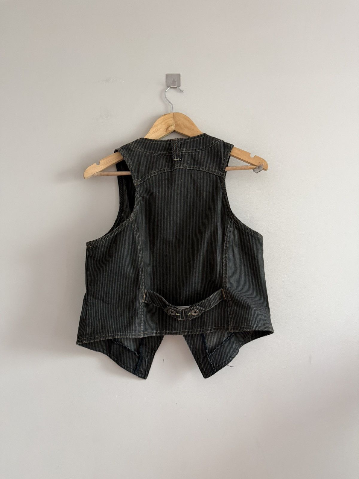 Vintage Avant-Garde Pinstripe Vest Size M / US 6-8 / IT 42-44 - 5 Thumbnail