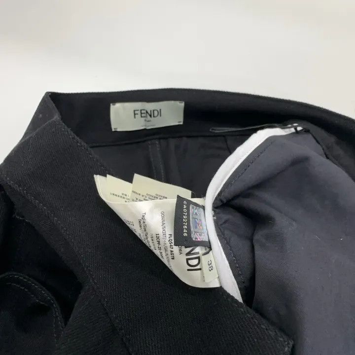 Fendi Fendi High-Waisted Black Denim Skirt for Women -2508 Size 37" - 4 Thumbnail