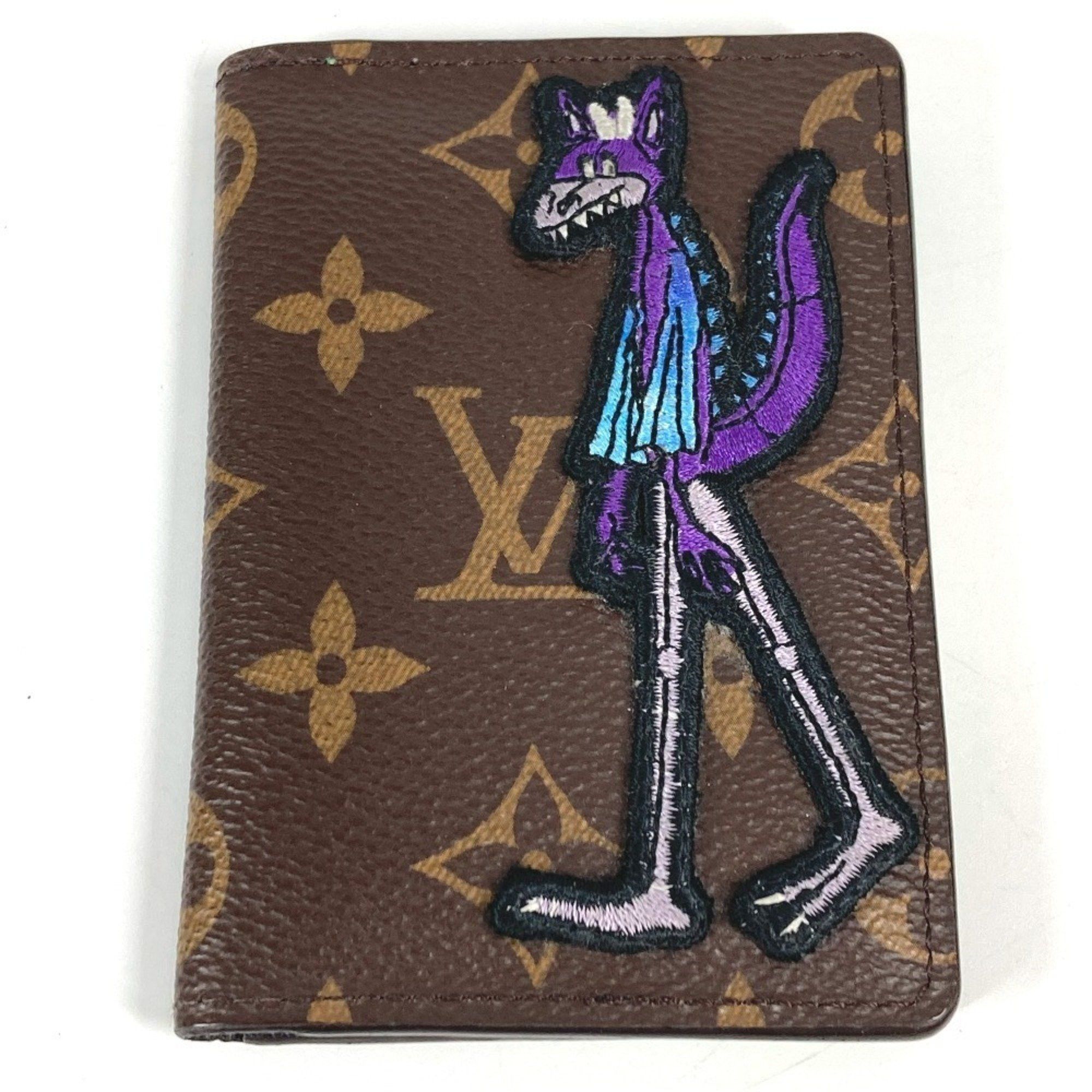 Louis Vuitton LOUIS VUITTON M80154 LV Friends Monogram Patch Organizer de Poche Business Card Holder, Pass Case, Bifold Canvas, Unisex, Brown Size ONE SIZE - 1 Thumbnail