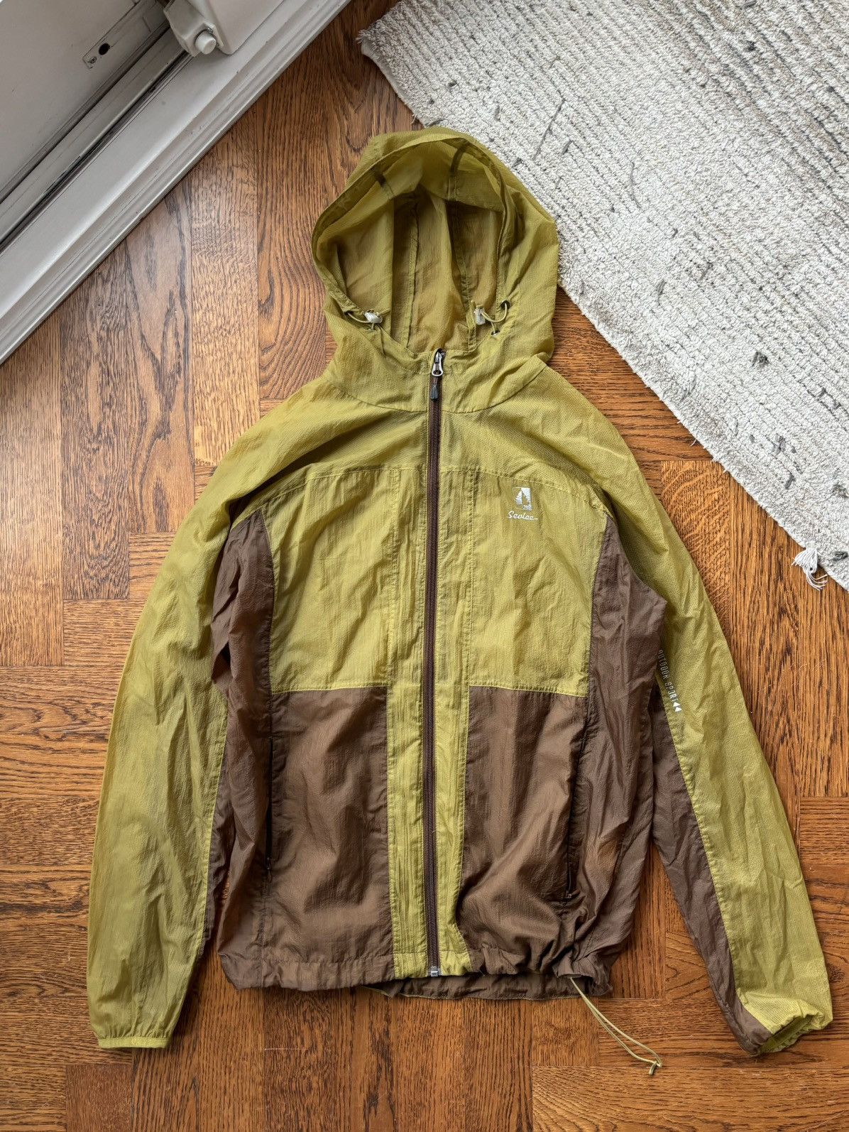 image of Outdoor Life Selvae China Mesh Shell Jacket Ultralight Packable Sheer in Green, Men's (Size Small)