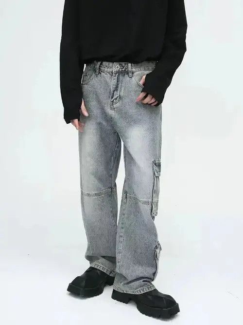 Japanese Brand × Jean Retro baggy cargo jeans with big pockets Size US 32 / EU 48 - 2 Thumbnail