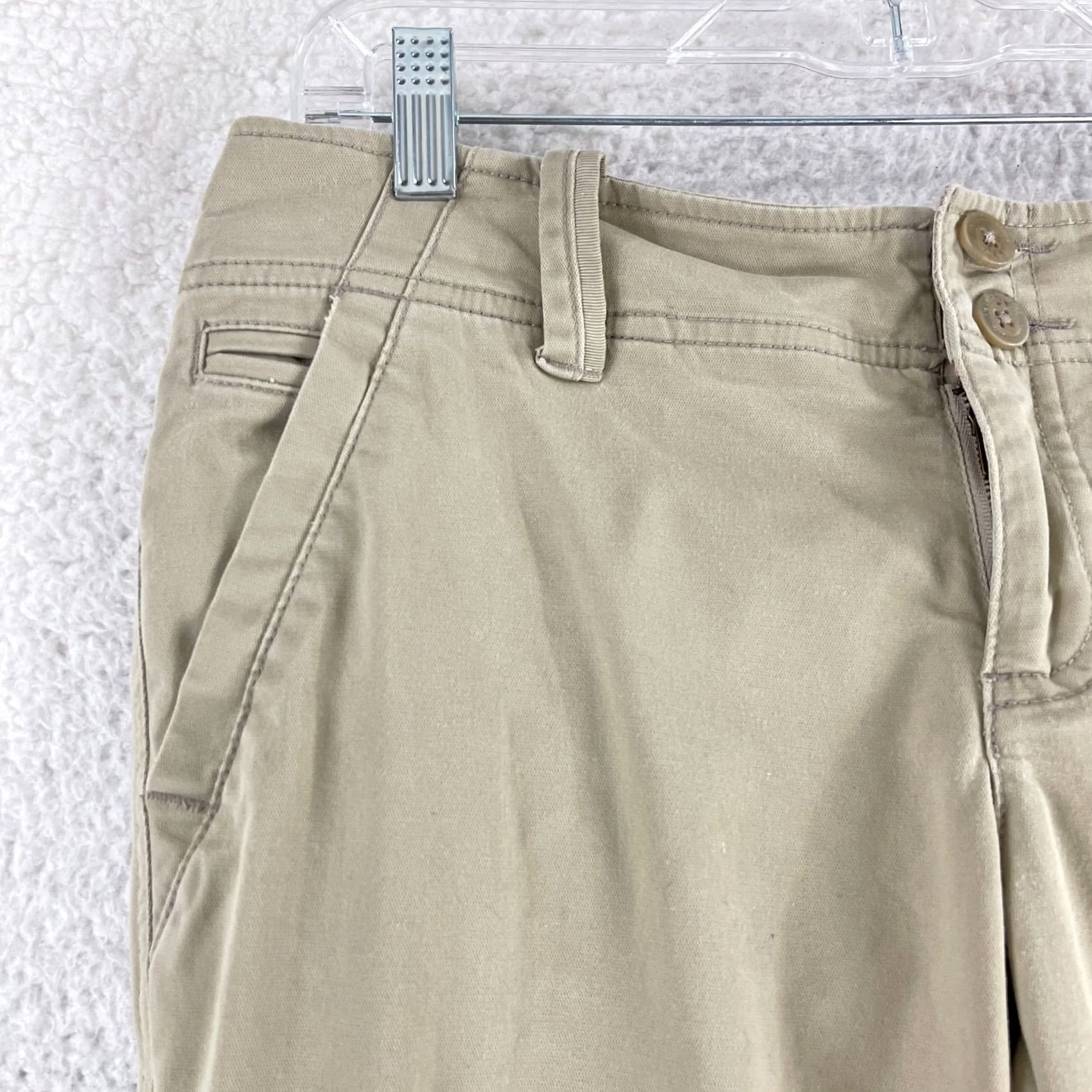 American Eagle Outfitters VINTAGE American Eagle Outfitters Pants Womens Size 6 Beige Khaki Wide-Leg Y2K Vintage Size 28" / US 6 / IT 42 - 4 Thumbnail
