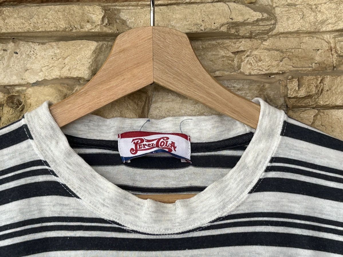Vintage Rare Vintage Pepsi Cola Stripe Drink Tees Size US L / EU 52-54 / 3 - 6 Thumbnail