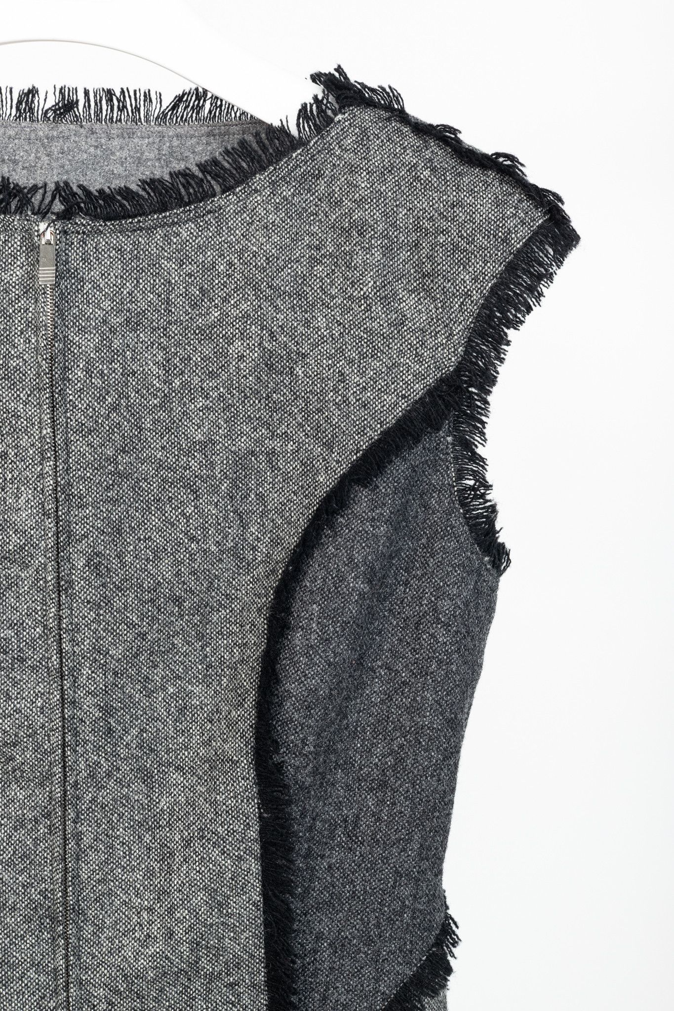 Thom Browne Thom Browne AW/14 Donegal Wool Fringe-Trim Zip-Front Dress Size S / US 4 / IT 40 - 5 Thumbnail