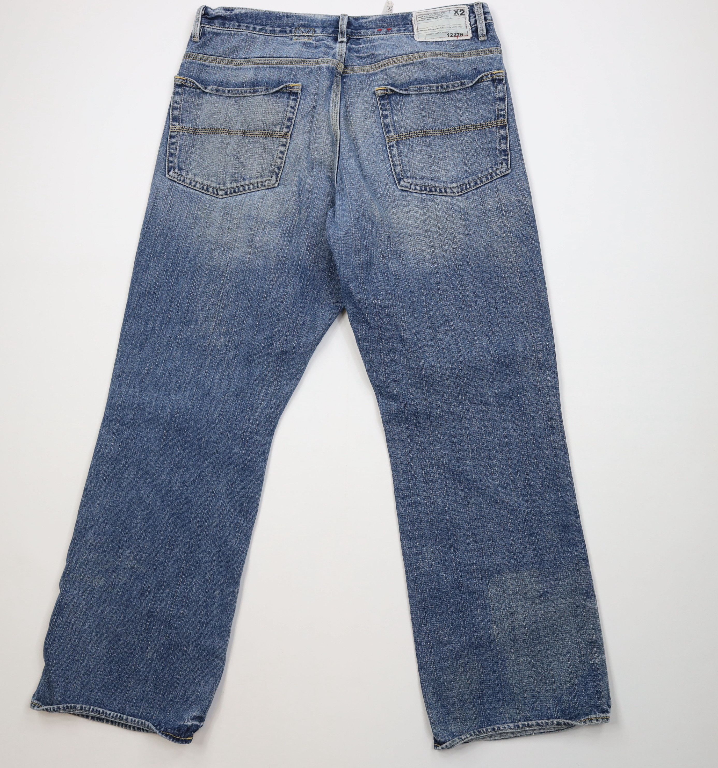 Express Vintage Y2K Express X2 Denim Bootcut Flared Wide Leg Jeans Size US 36 / EU 52 - 10 Thumbnail