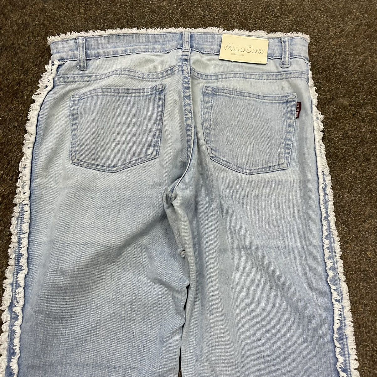 Vintage Vintage Y2K Baggy Wide Leg Distressed Jeans Skate Logo 33 Size 33" - 3 Thumbnail