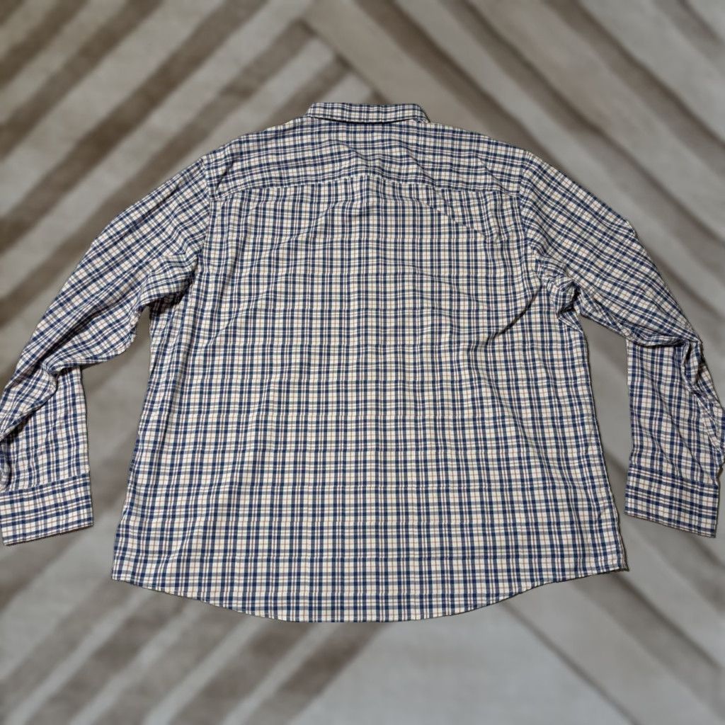UNTUCKit UNTUCKit REGULAR FIT MACUL Men 3XL Blue Plaid Nylon Stretch Shirt EUC Size US XXL / EU 58 / 5 - 1 Thumbnail