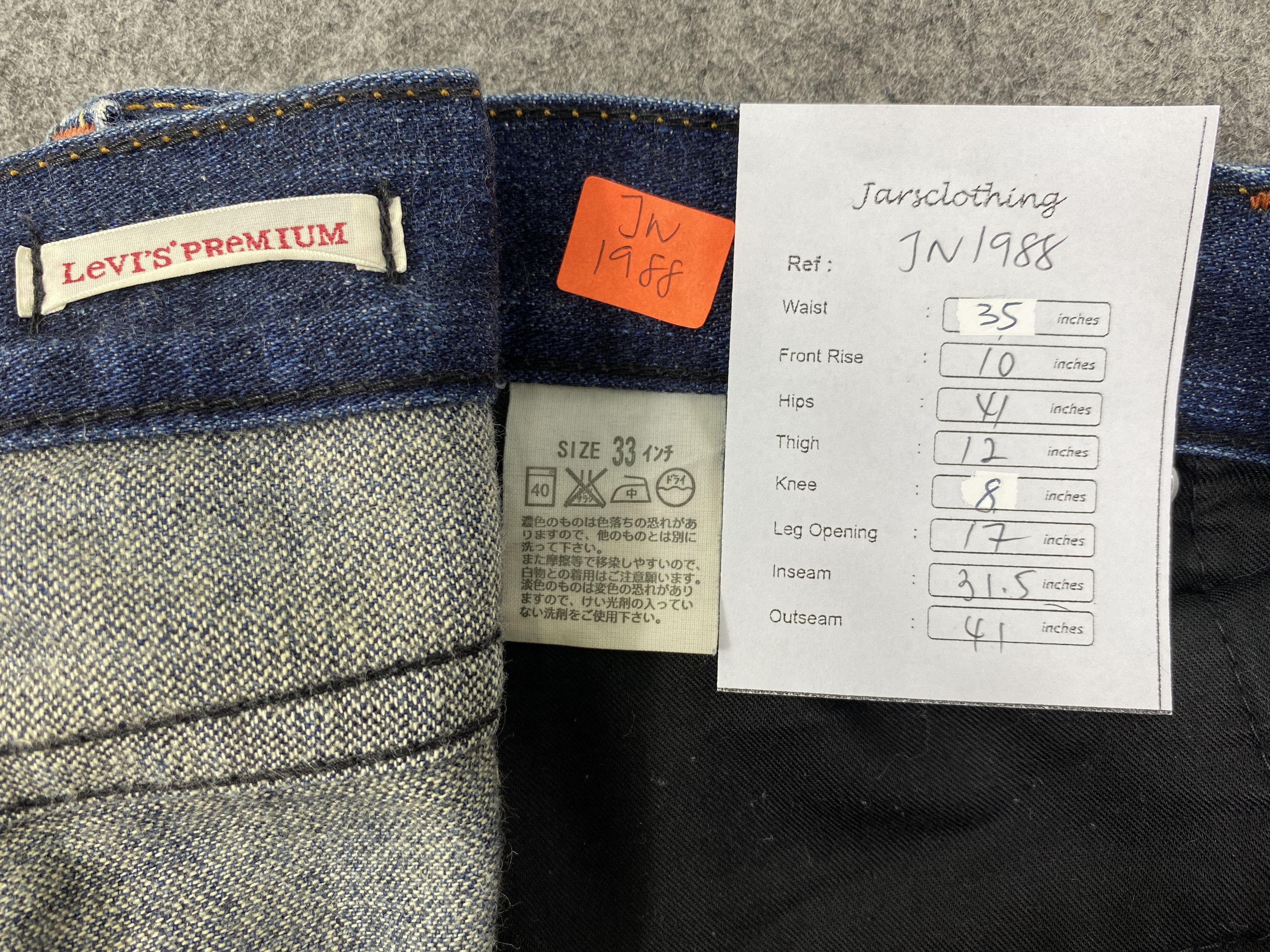 Levi's Distressed Blue Vintage Levi's 502 35x31.5 Denim -JN1988 Size US 35 - 8 Thumbnail