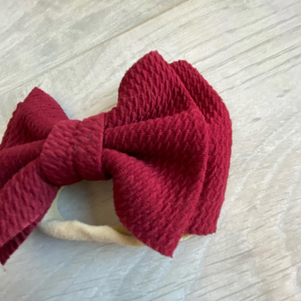 Designer Red Dog Double Bow with Hair Tie Size ONE SIZE - 1 Thumbnail