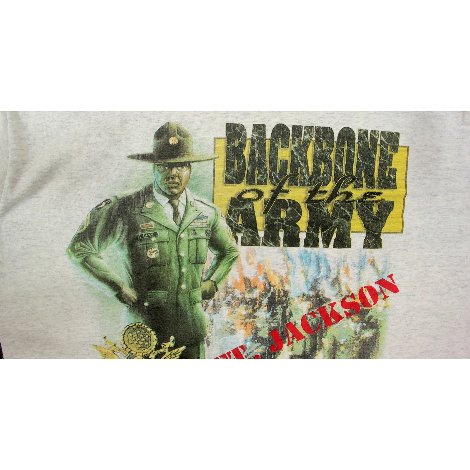 Vintage VTG 90s Single Stitch Fort Jackson Army Drill Sergeant Tee Size US L / EU 52-54 / 3 - 11 Thumbnail