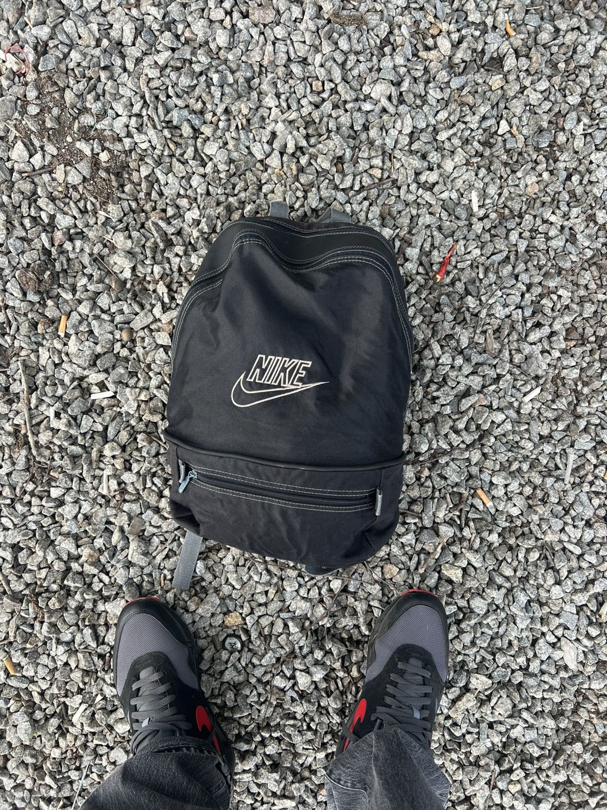 Nike × Vintage VERY RARE NIKE RETRO BAG BIG LOGO SWOOSH DRILL JAPAN STYLE Size ONE SIZE - 1 Thumbnail