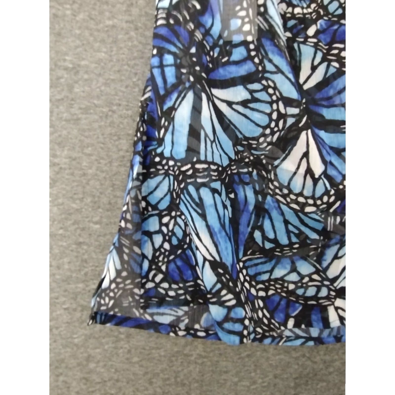 Vintage Toluca Swim Dress Mini Sleeveless Cowl Neck Sheer Blue M Beach Casual Short Polyester Solid Women Size M / US 6-8 / IT 42-44 - 6 Thumbnail