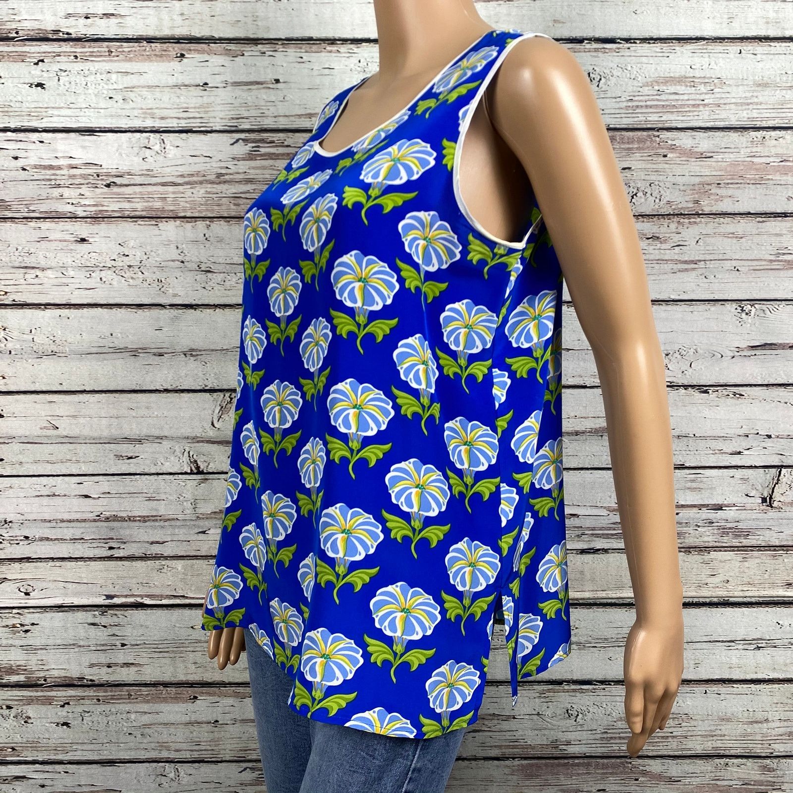 Other VTG Bob Mackie Wearable Art Floral Silk Blouse Tank Top M Size M / US 6-8 / IT 42-44 - 5 Thumbnail