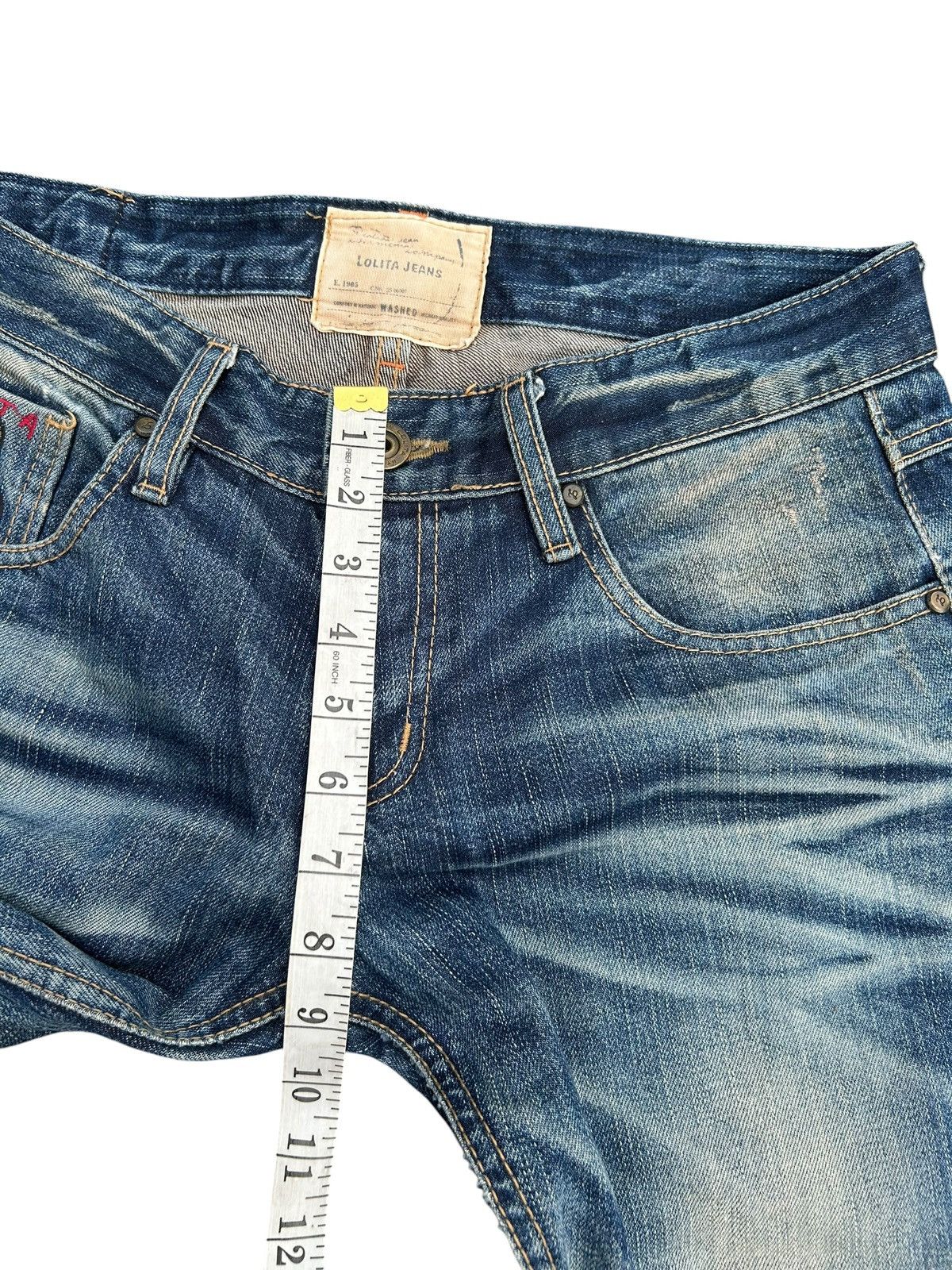Kapital YOSHITOMO NARA LOLITA Exotic Vintage Distressed Denim Jeans Size US 34 / EU 50 - 22 Thumbnail