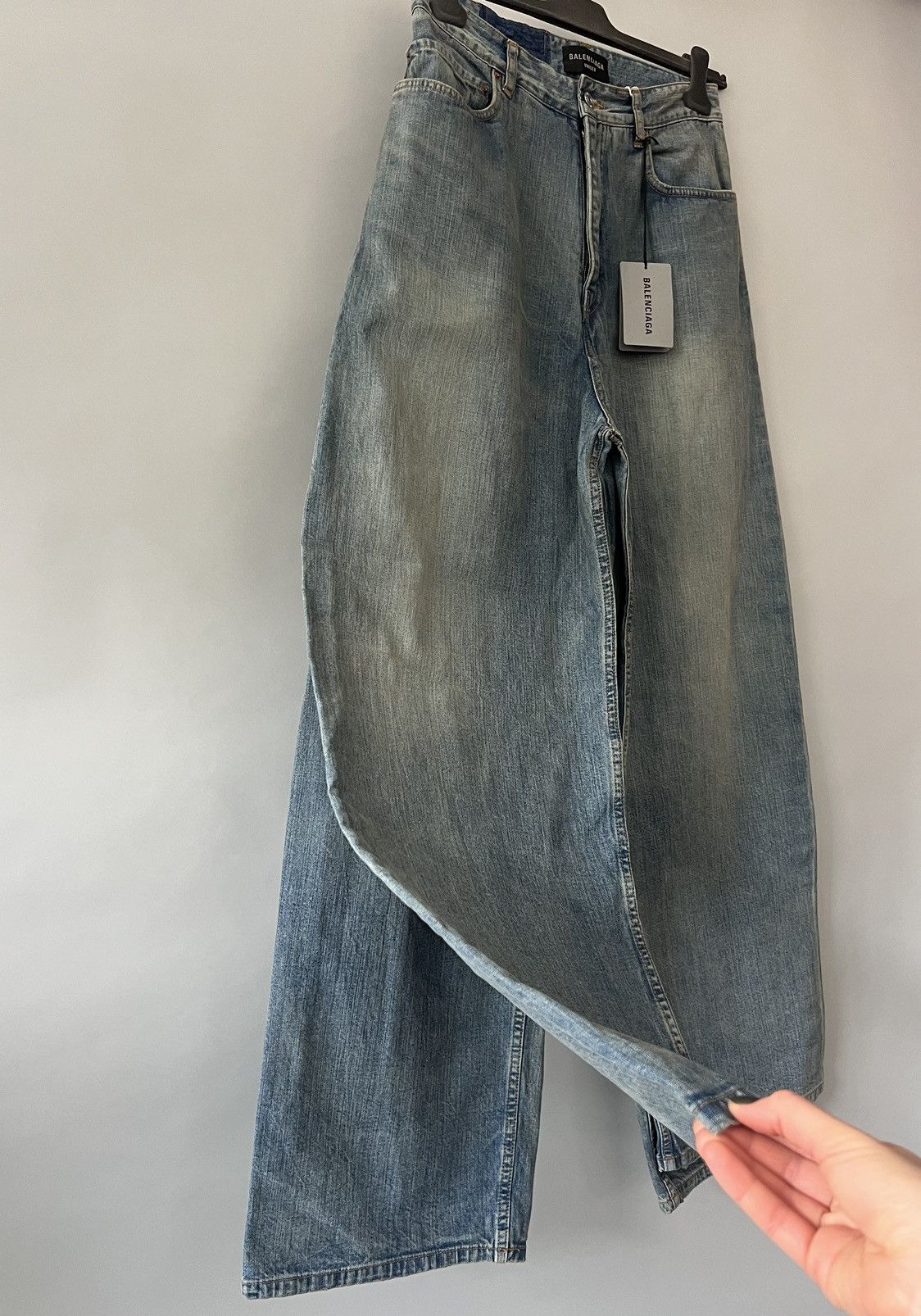 Balenciaga Balenciaga Double-Front Draped Denim Jeans Size US 30 / EU 46 - 2 Thumbnail