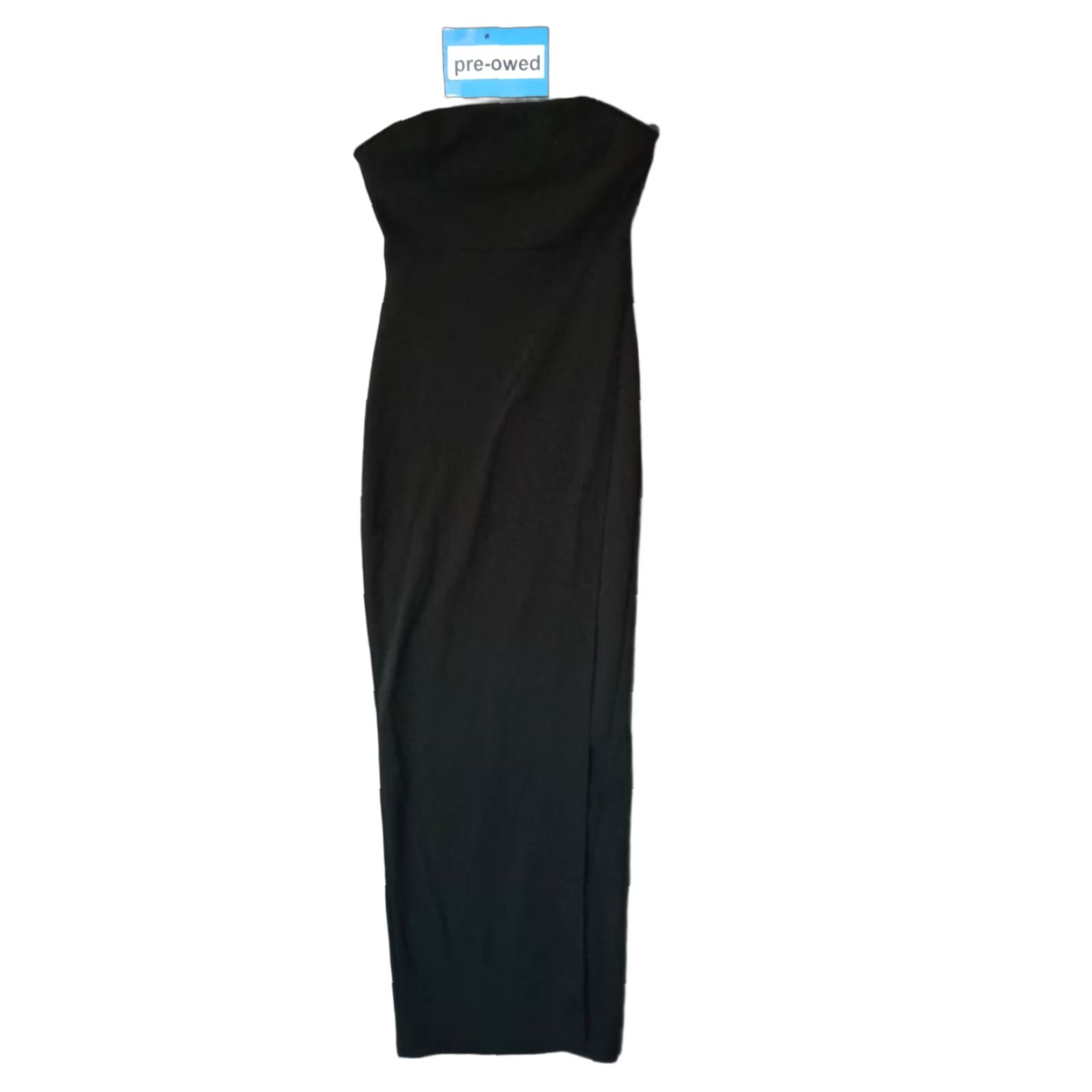 Vintage Style Rack Black Strapless Maxi Dress Size M Women Vintage Classy Side Slit Formal Party/Cocktail Dress Size M / US 6-8 / IT 42-44 - 1 Thumbnail
