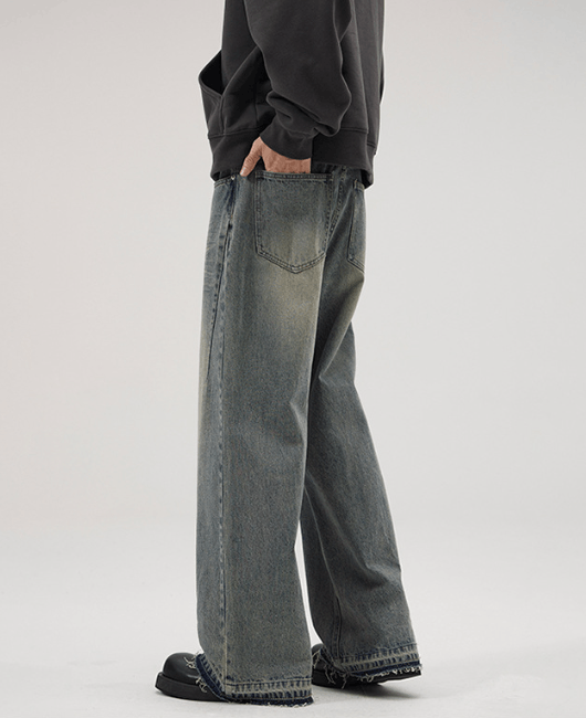 Japanese Brand × Vintage American retro wide-leg loose flared retro straight jeans Size US 32 / EU 48 - 3 Thumbnail