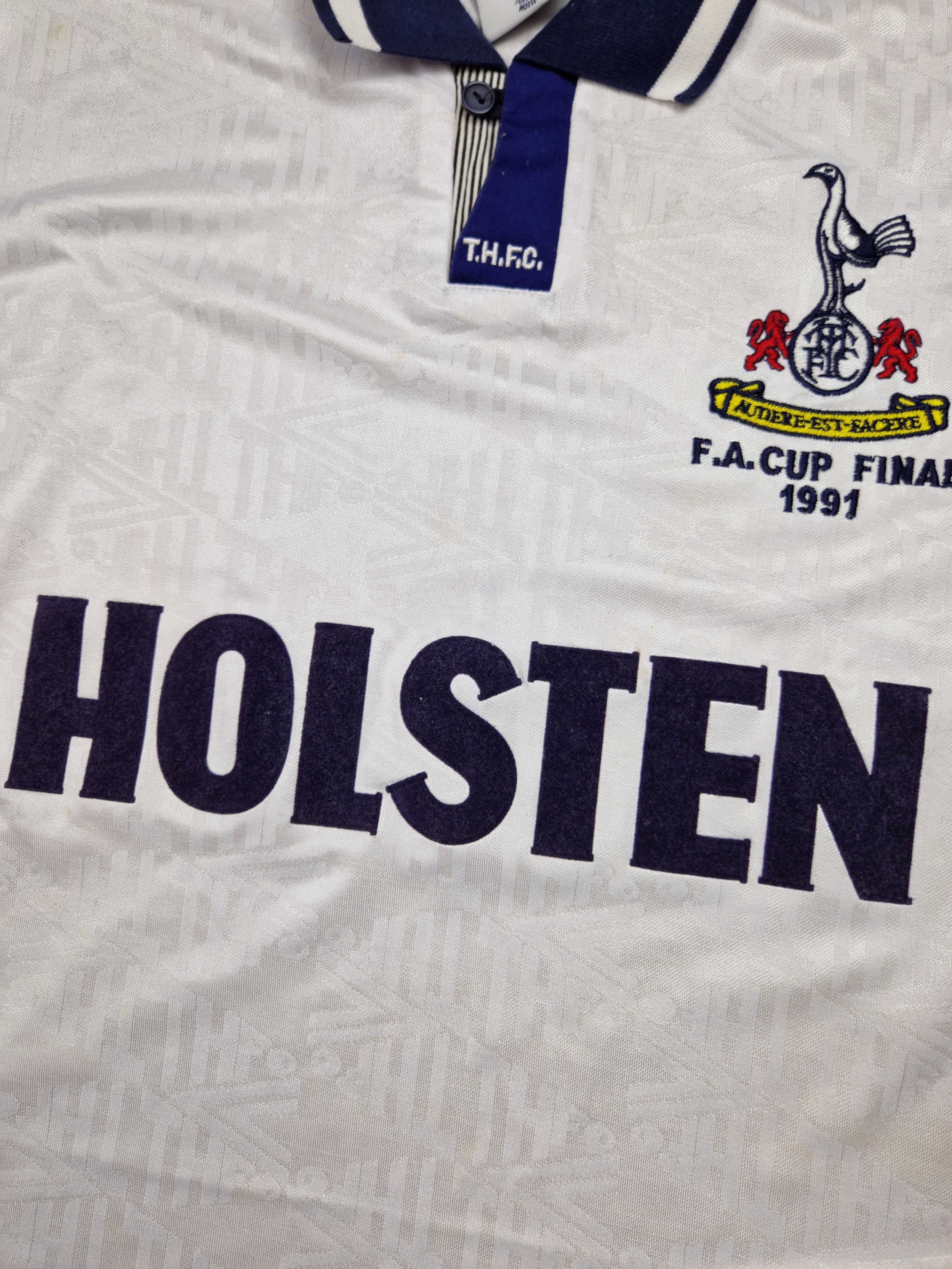 Umbro Tottenham Hotspur 1991-1993 home football jersey Score Draw Size US S / EU 44-46 / 1 - 7 Thumbnail