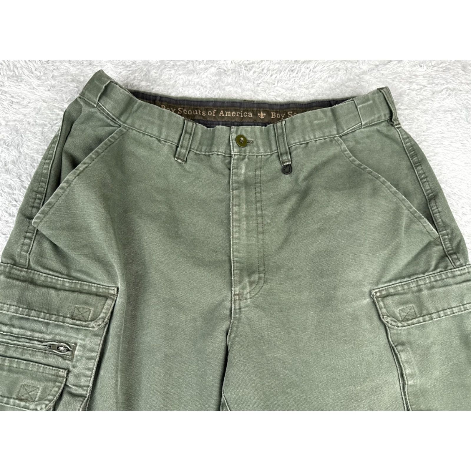 Vintage VINTAGE Boy Scouts Pants Adult 32 Green Cargo Convertible Uniform Cotton Blend 32x31 Mens Boys Size US 32 / EU 48 - 4 Thumbnail