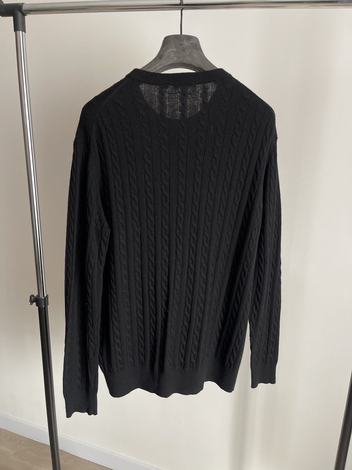 Uniqlo Uniqlo Cable Knit Cashmere Blend Sweater - Black XL Size US XL / EU 56 / 4 - 4 Thumbnail