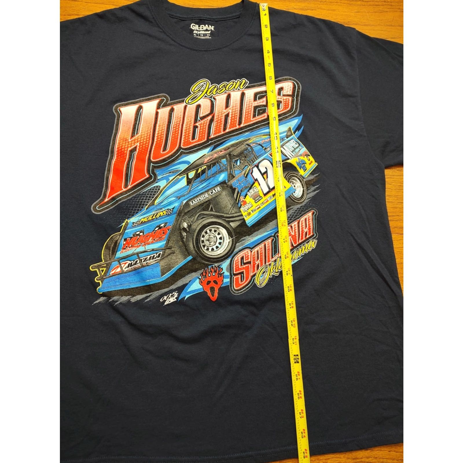 Gildan Hugh Sanders T-Shirt Blue XL Mens Car Sports Graphic Print Crew Neck Short Sleeve Gildan Cotton Blend Regular Fit Size US XL / EU 56 / 4 - 5 Thumbnail