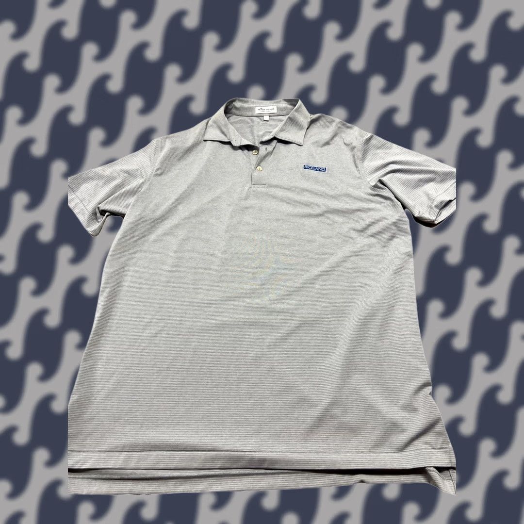 Peter Millar Peter Millar Summer Comfort Striped Polo Shirt Mens L Gray Performance Golf Size US L / EU 52-54 / 3 - 1 Thumbnail