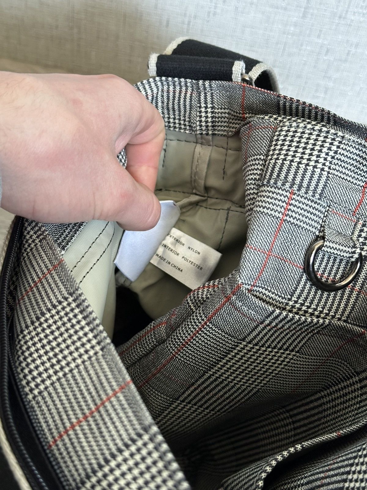 Lacoste × Vintage Vintage Lacoste Bag Laptop Rare Retro Grey Campus Size ONE SIZE - 18 Thumbnail