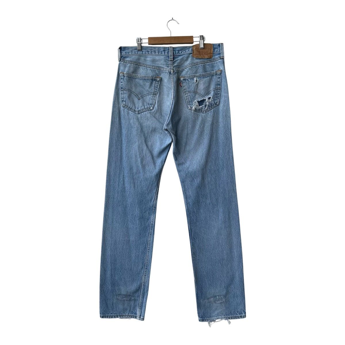Levi's Vintage 90s Levi's 501XX USA - Thrashed Grunge Look Denim Size US 33 - 2 Thumbnail